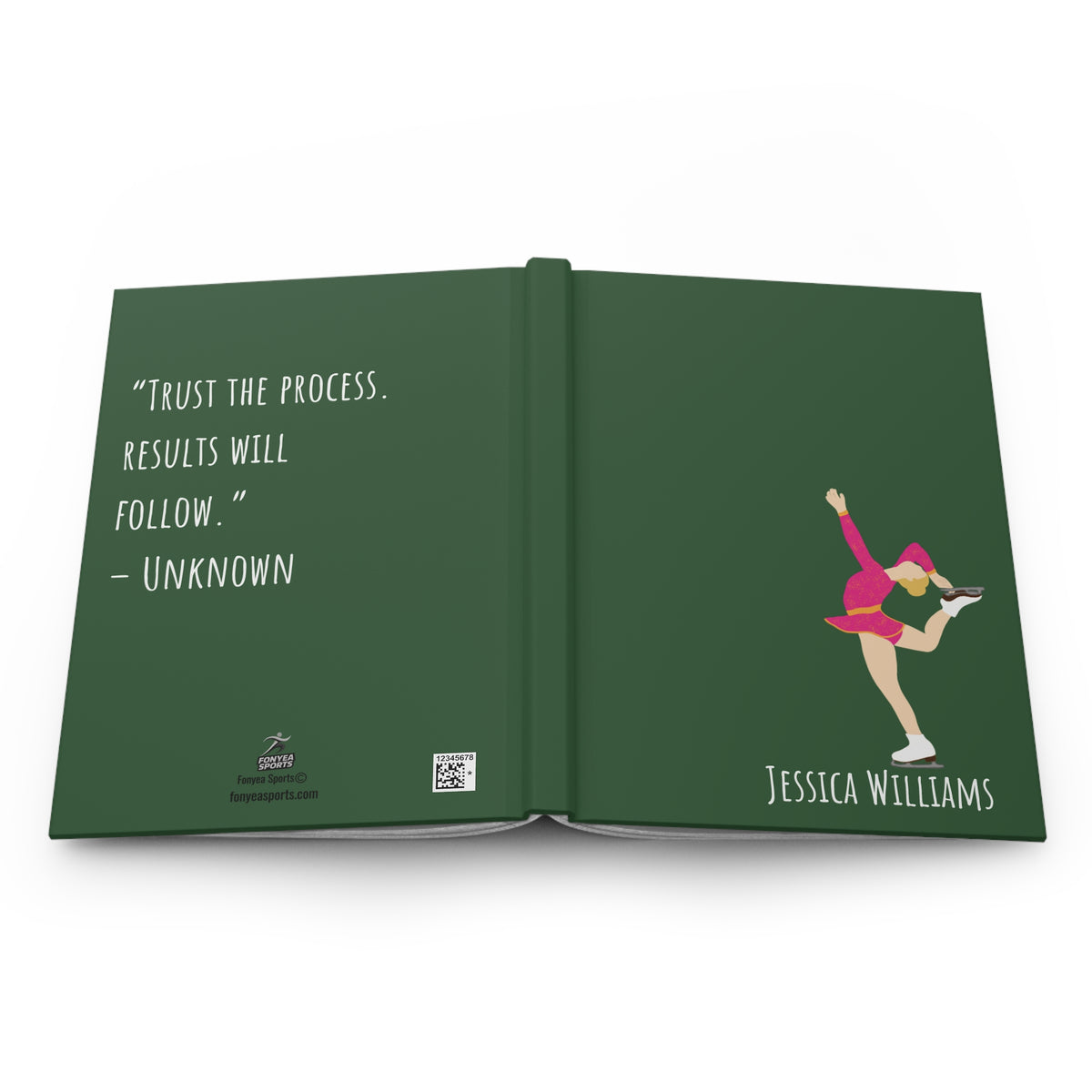 Figure Skater Personalized Blank Lined Journal — Hardback Edition
