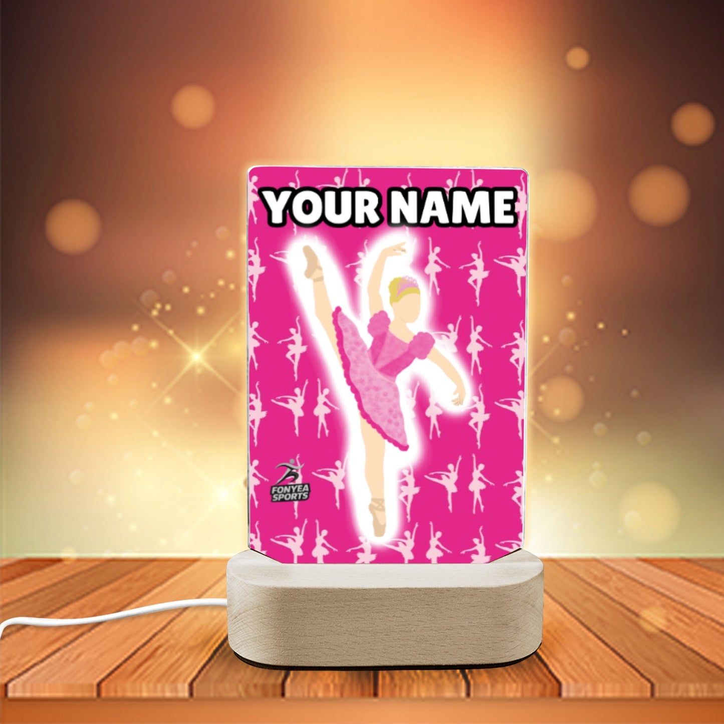 Fonyea Sports Ballerina Dancer Acrylic LED Night Light