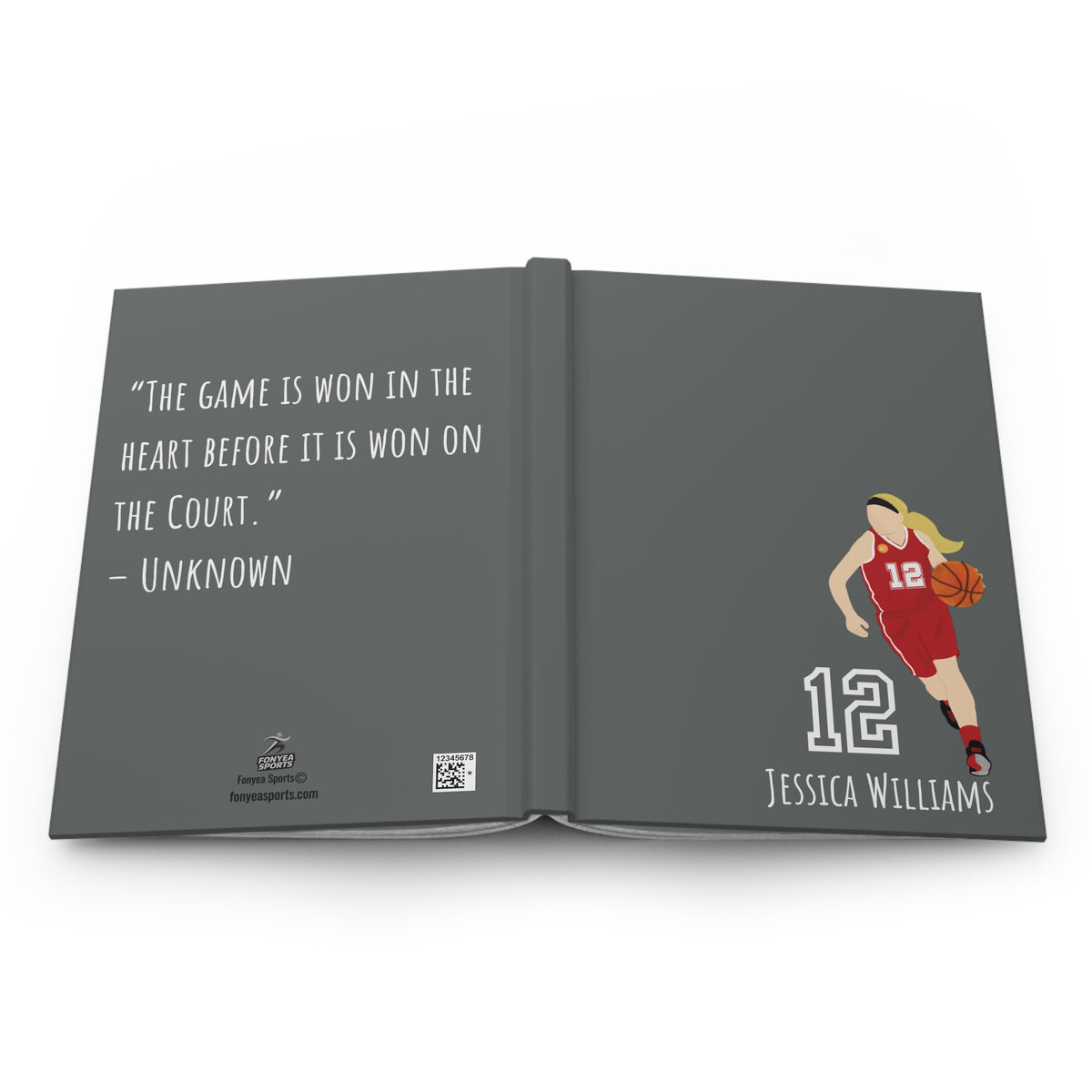 Basketball Girl Personalized Blank Lined Journal — Hardback Edition