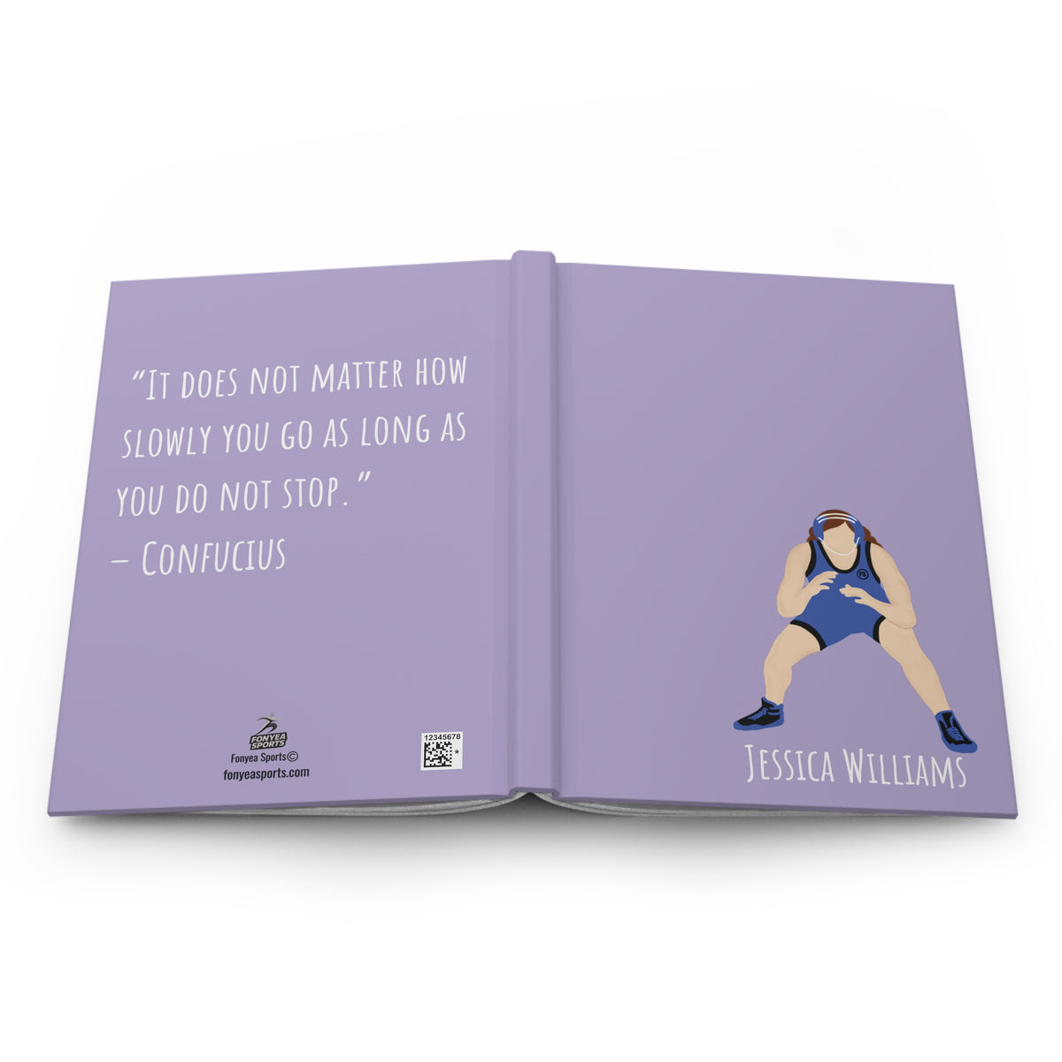 Wrestler Girl Personalized Blank Lined Journal — Hardback Edition