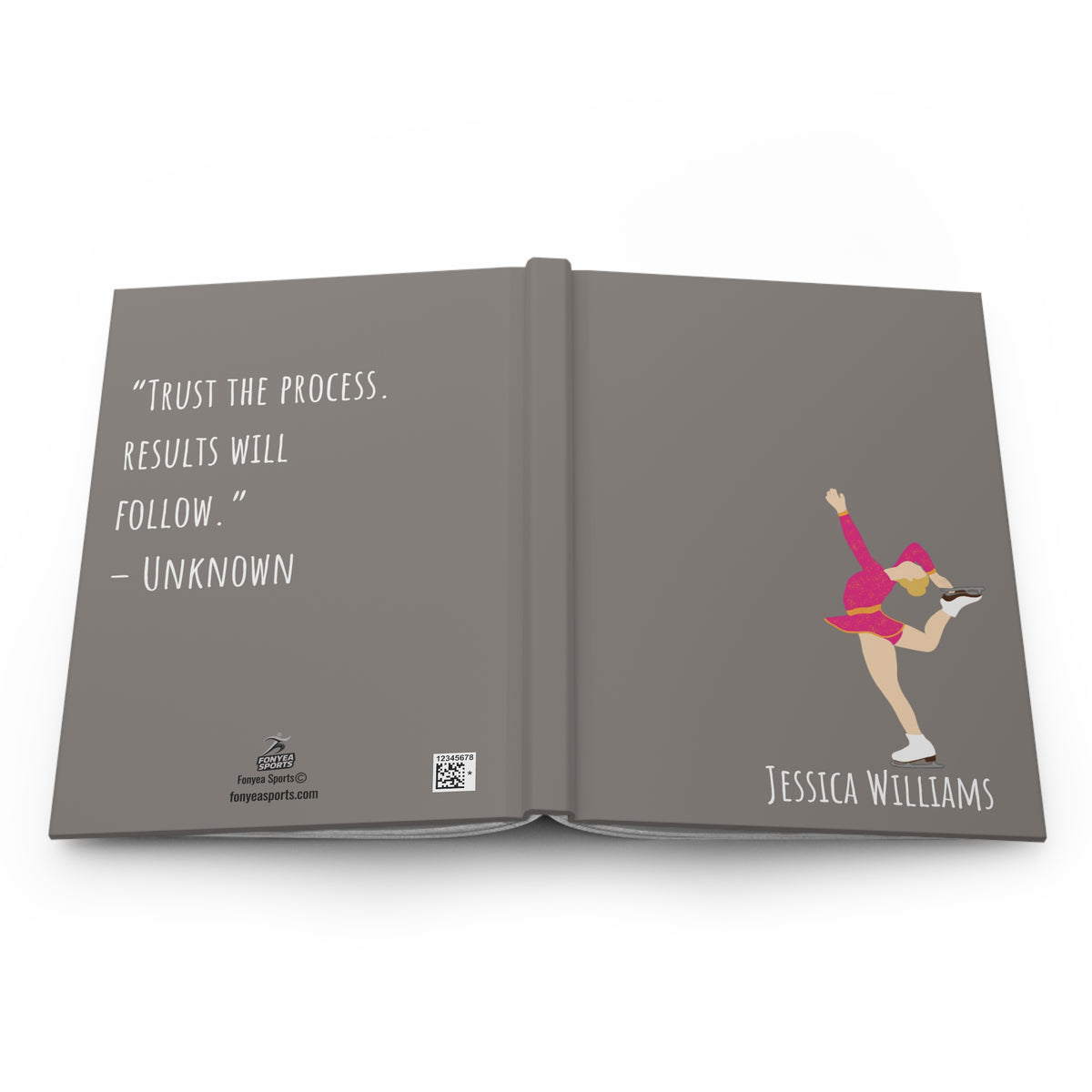 Figure Skater Personalized Blank Lined Journal — Hardback Edition