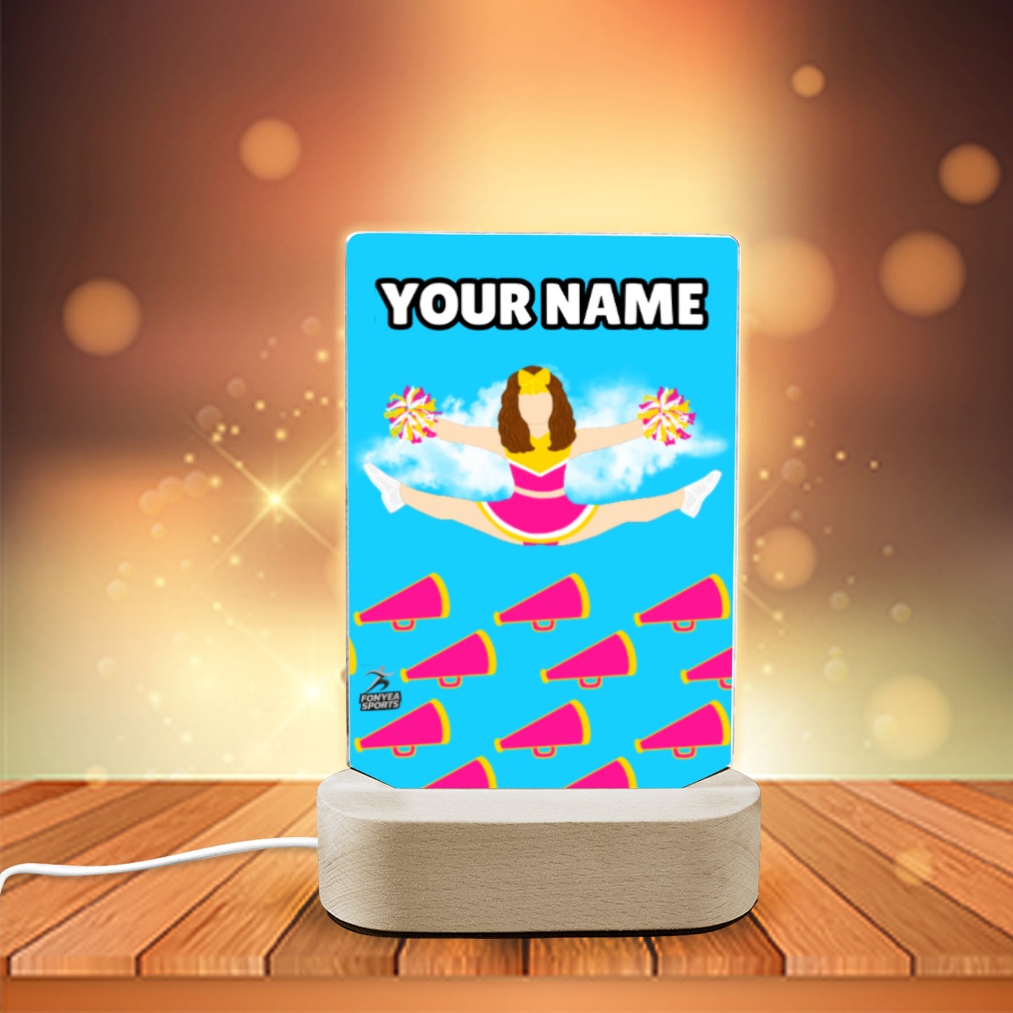 Fonyea Sports Cheerleader Acrylic LED Night Light