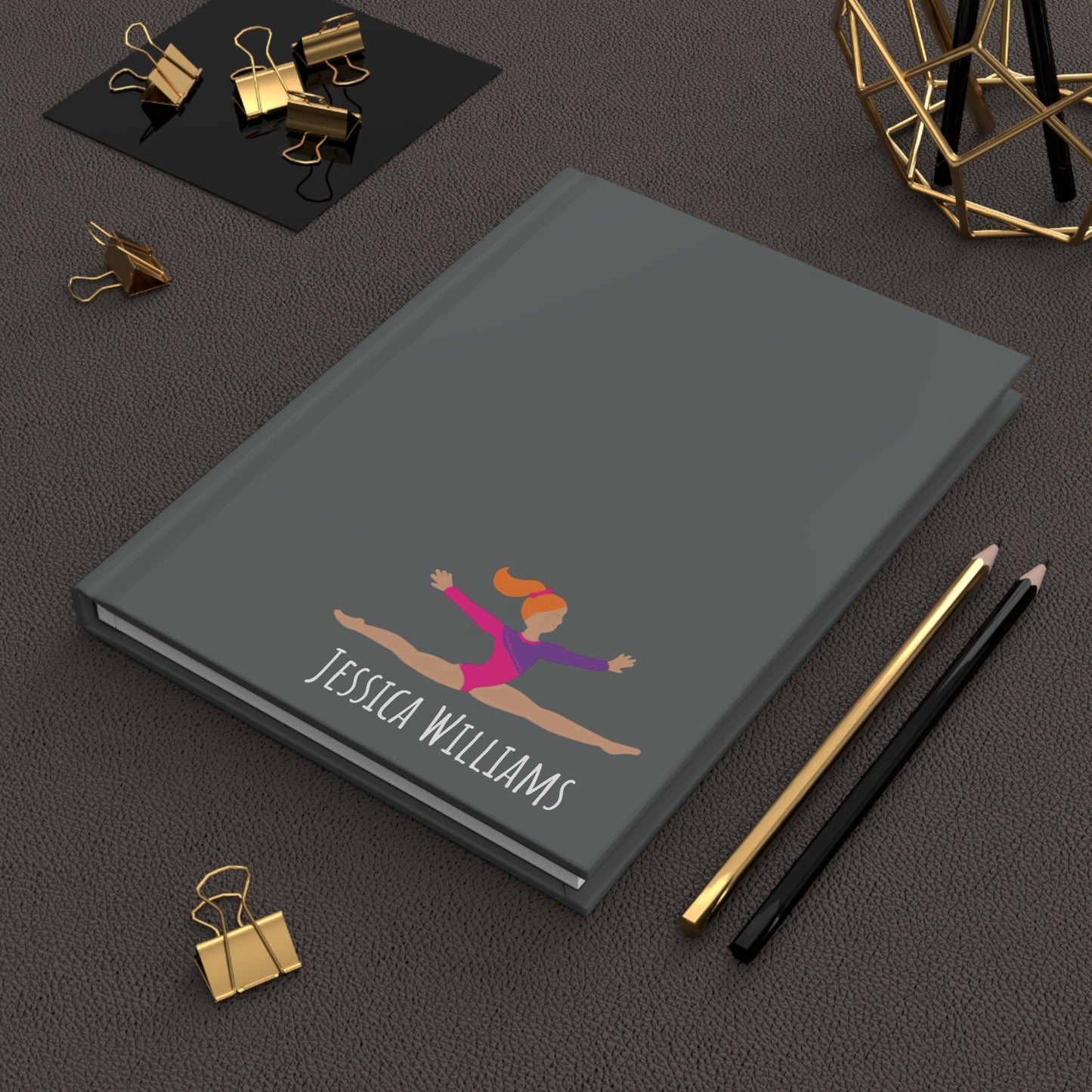 Personalized Gymnastics Hardcover Journal, Fonyea Sports