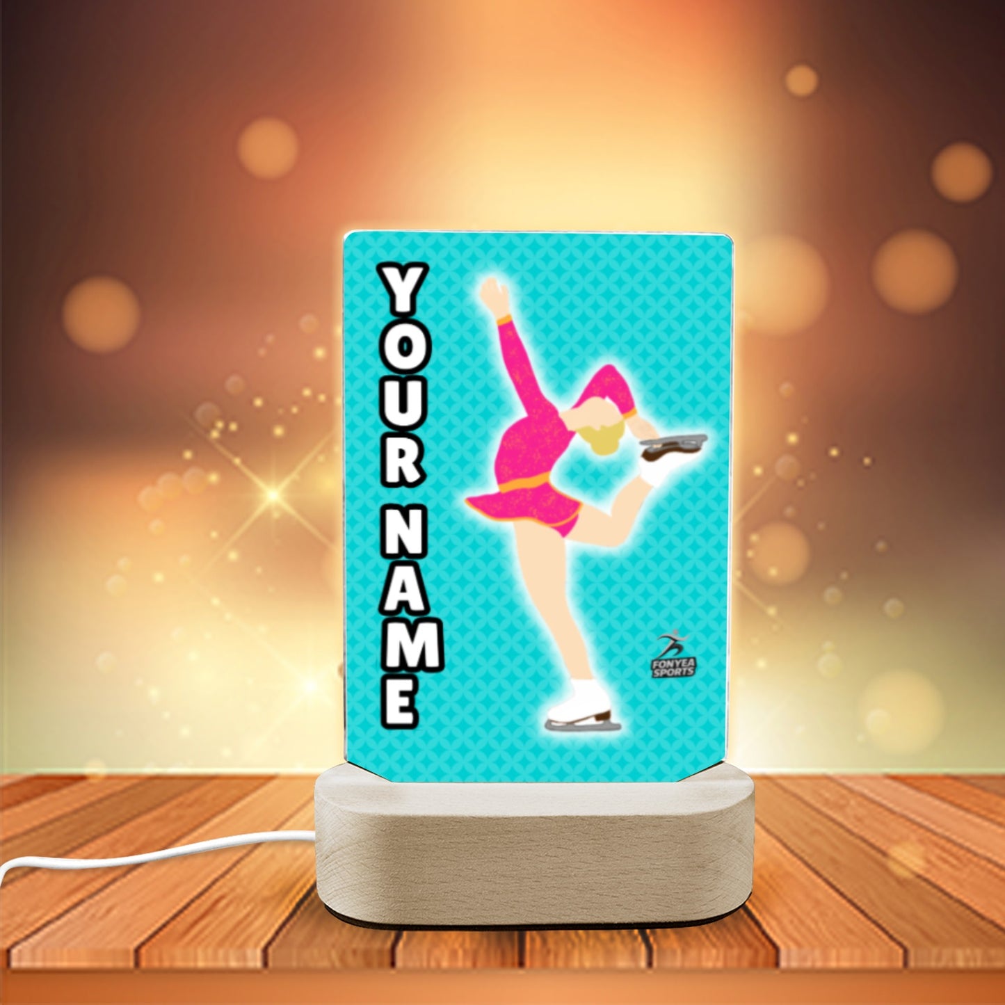 Fonyea Sports Figure Skater Acrylic LED Night Light