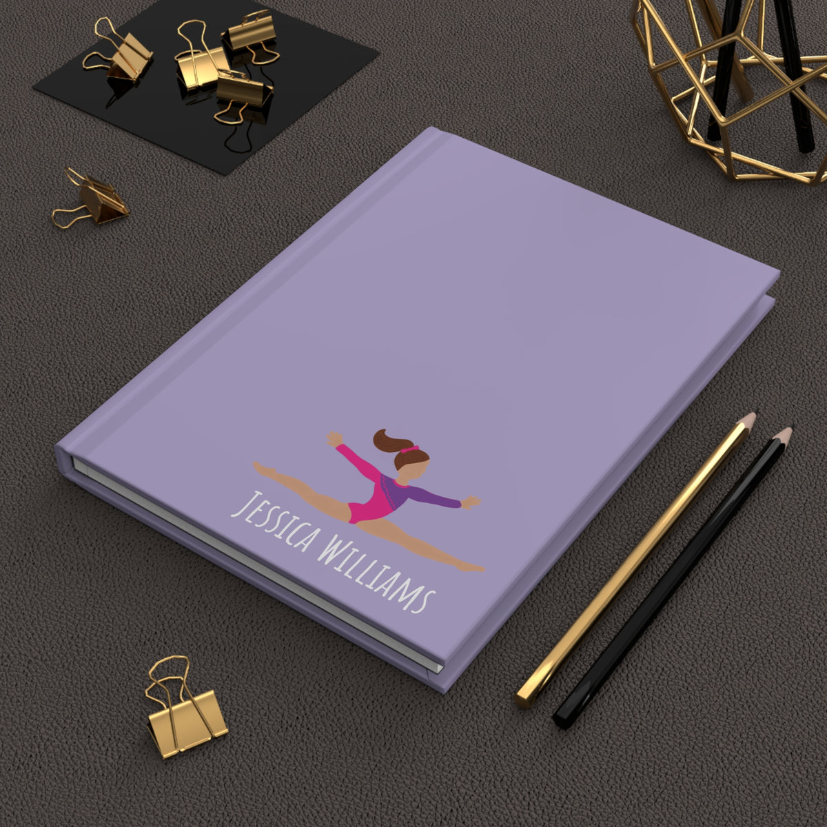 Gymnast Personalized Blank Lined Journal — Hardback Edition