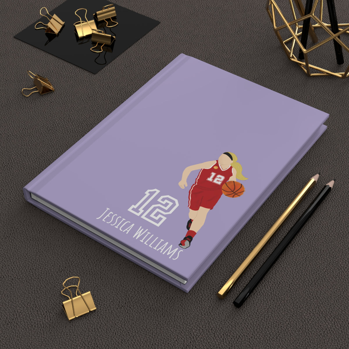 Basketball Girl Personalized Blank Lined Journal — Hardback Edition