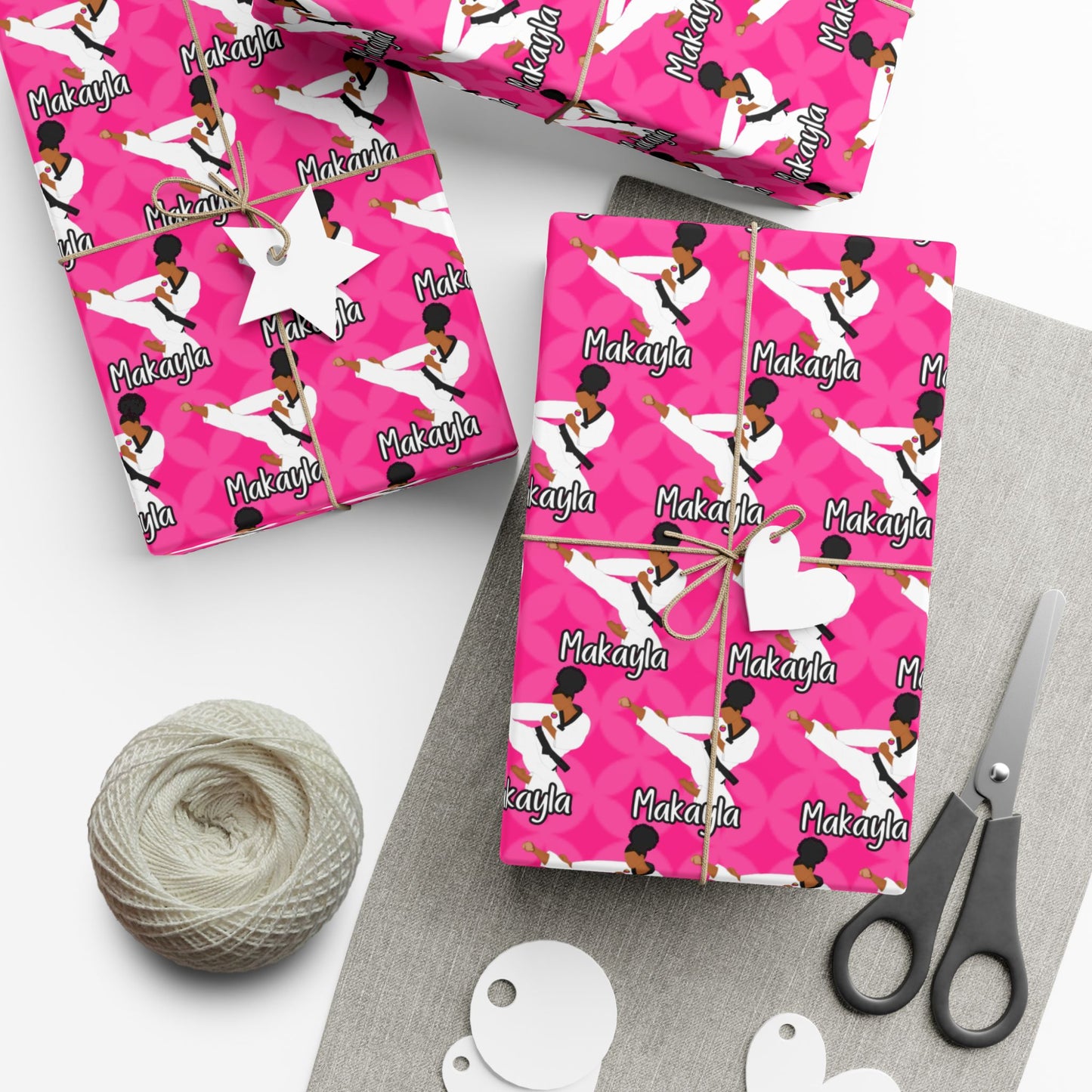 Personalized Martial Arts. Taekwondo, Karate, Judo Wrapping Paper, Fonyea Sports