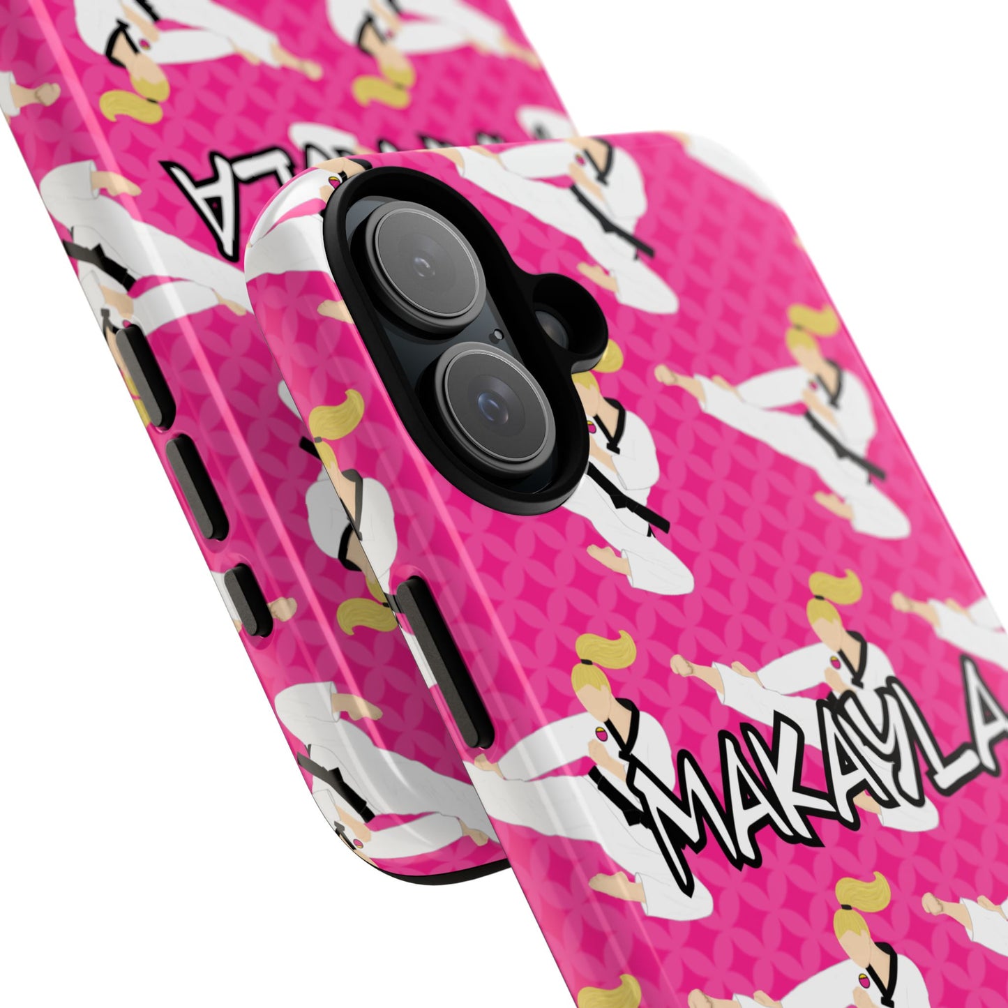 Personalized Martial Arts Taekwondo Karate Girl Tough Phone Case, Fonyea Sports