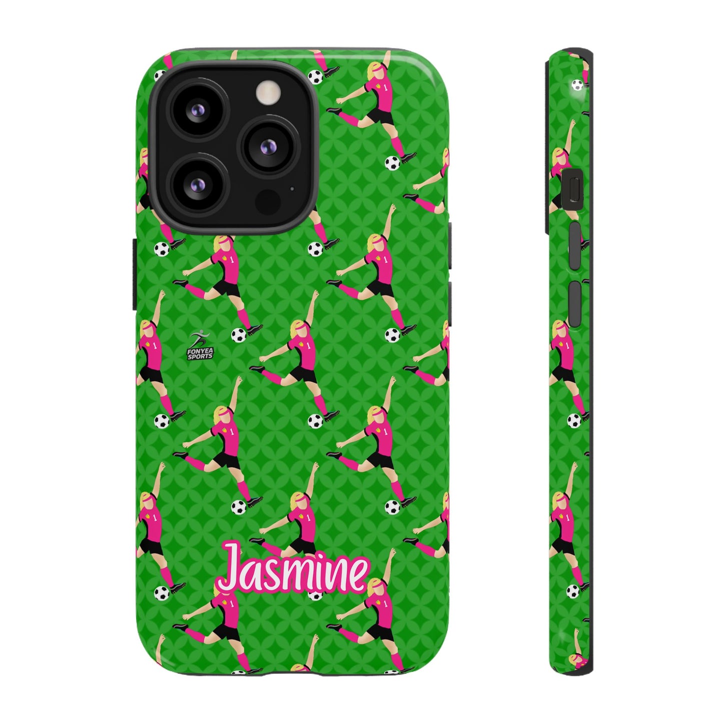 Personalized Soccer Girl Tough Phone Case, Fonyea Sports