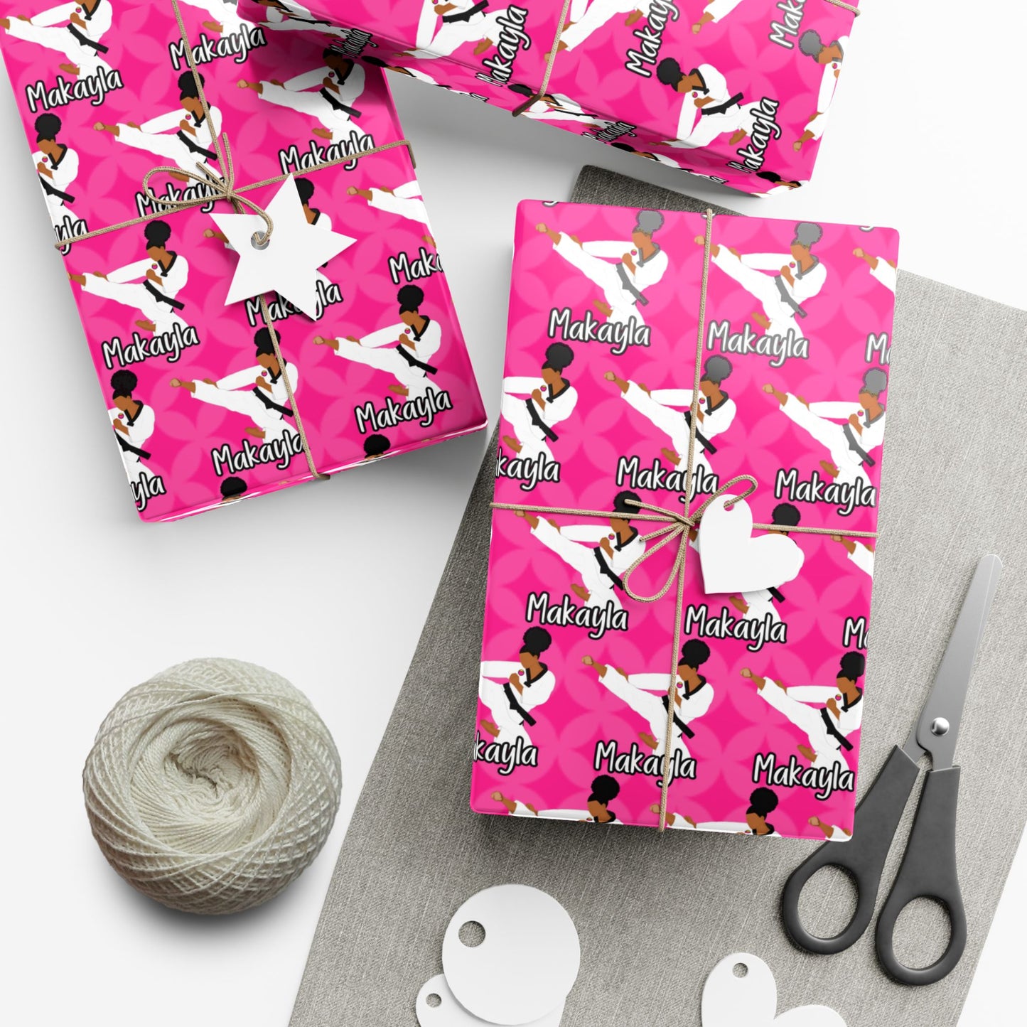 Personalized Martial Arts. Taekwondo, Karate, Judo Wrapping Paper, Fonyea Sports