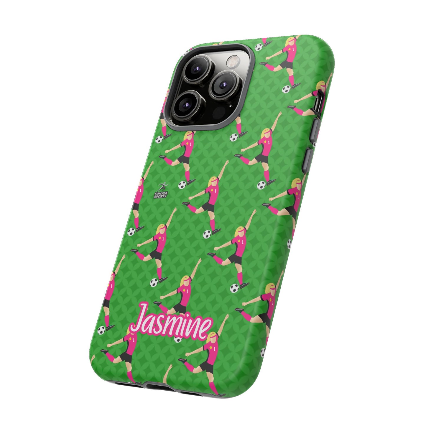 Personalized Soccer Girl Tough Phone Case, Fonyea Sports