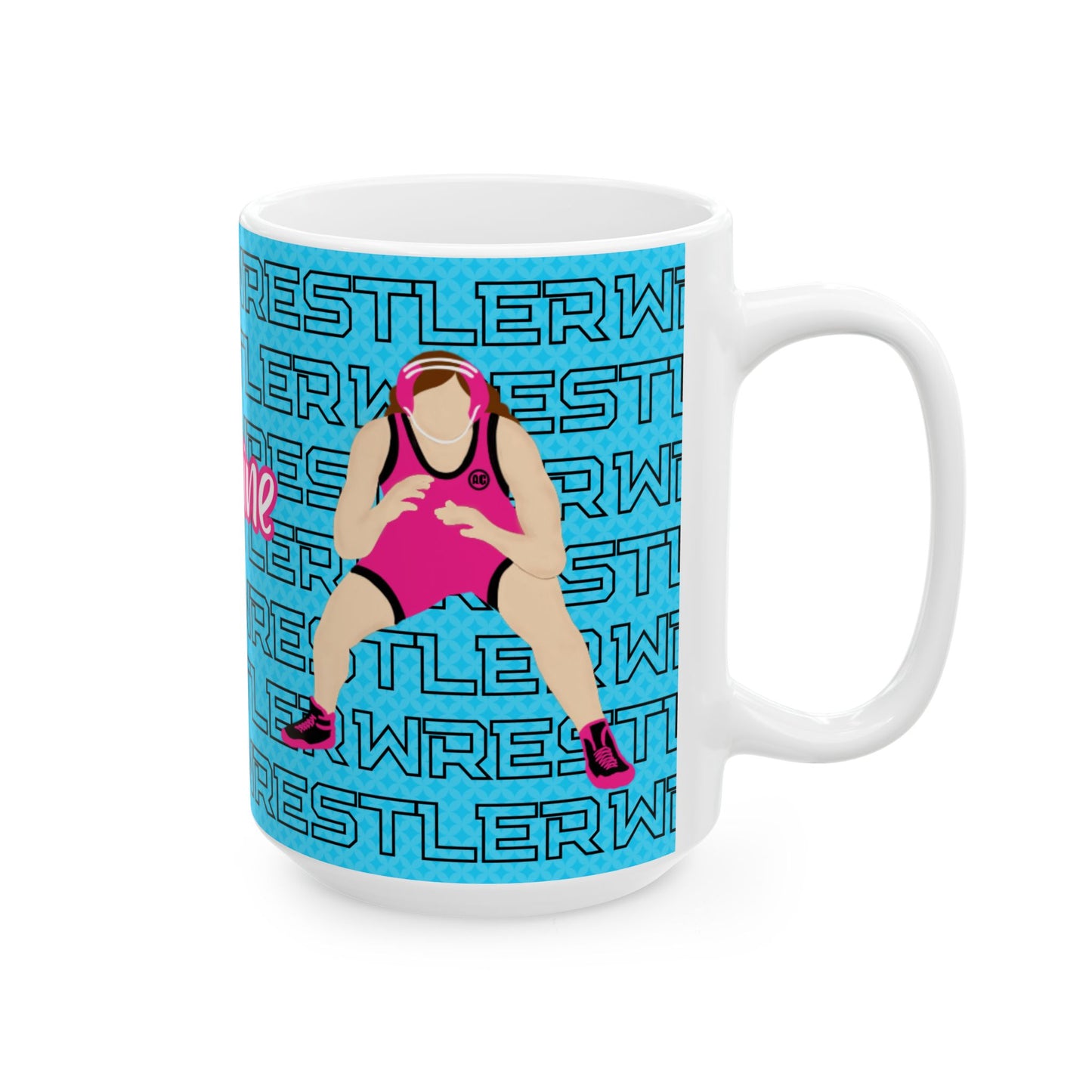Girl Wrestler Coach Gift Ceramic Mug — Personalized 11oz/15oz Fonyea Sports