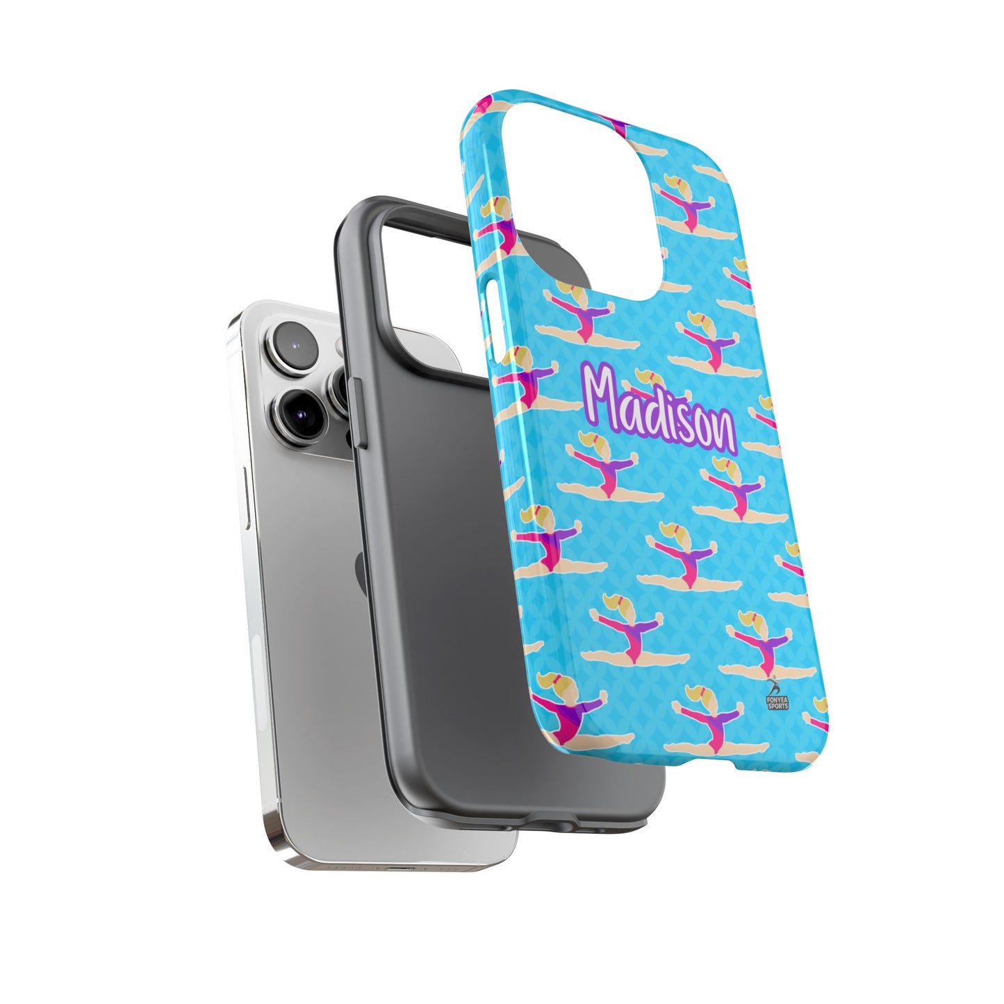 Personalized Gymnast BlueTough Phone Case, Fonyea Sports
