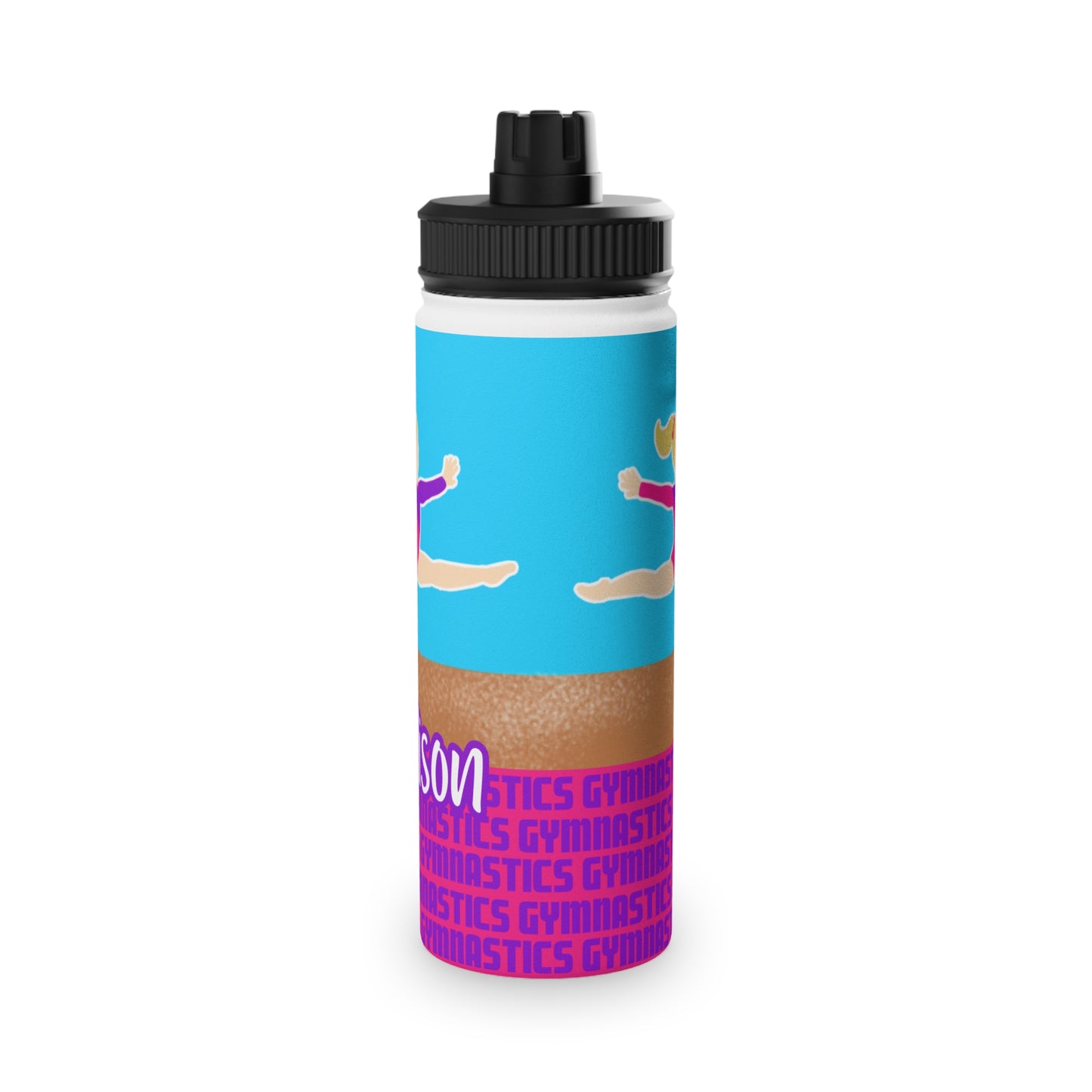 Fonyea Sports Water Bottle Gymnast Blue Personalized