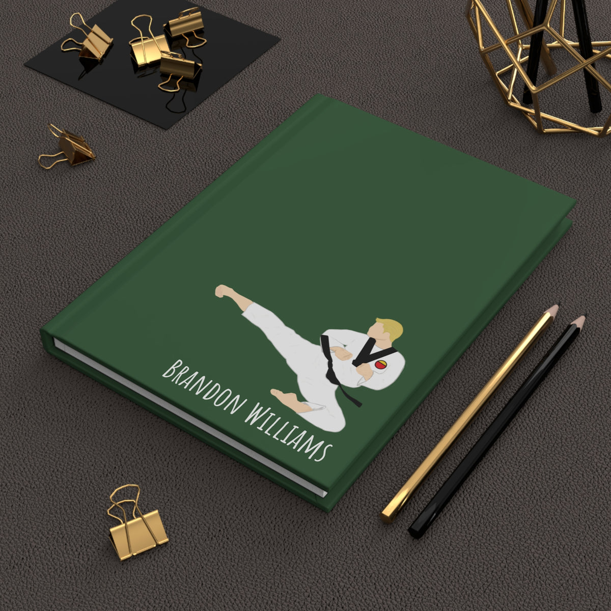 Martial Arts Boy Personalized Blank Lined Journal — Hardback Edition