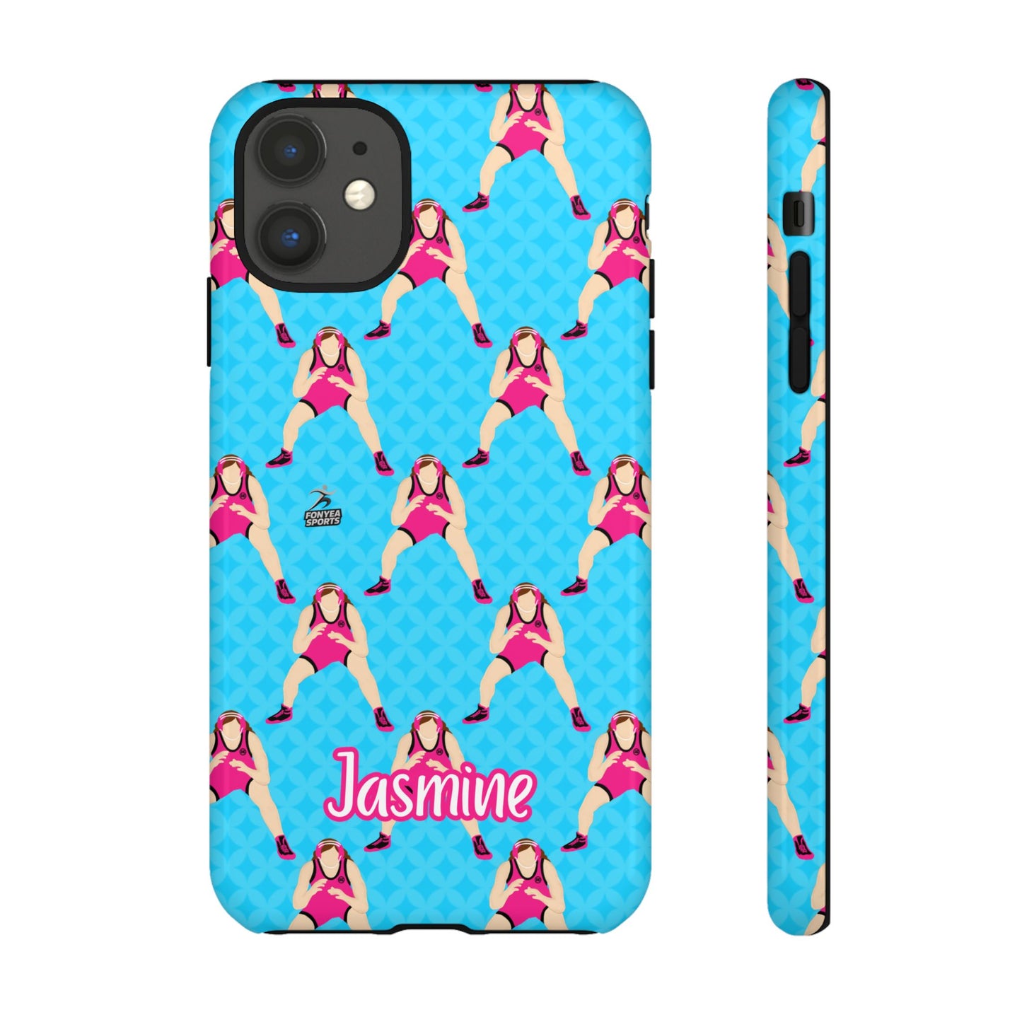 Personalized Wrestler Girl Tough Phone Case, Fonyea Sports