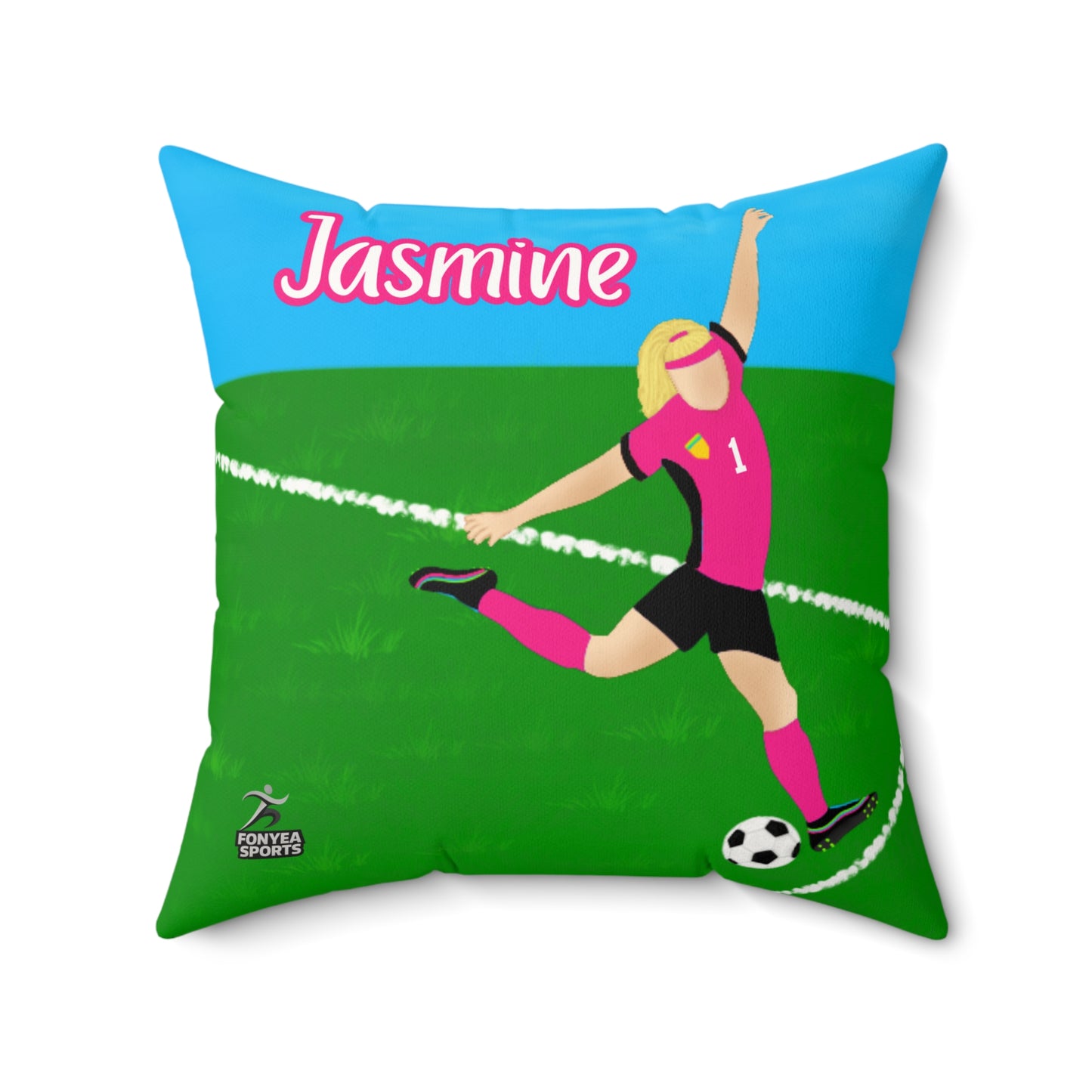 Fonyea Sports Soccer Girl Pillow