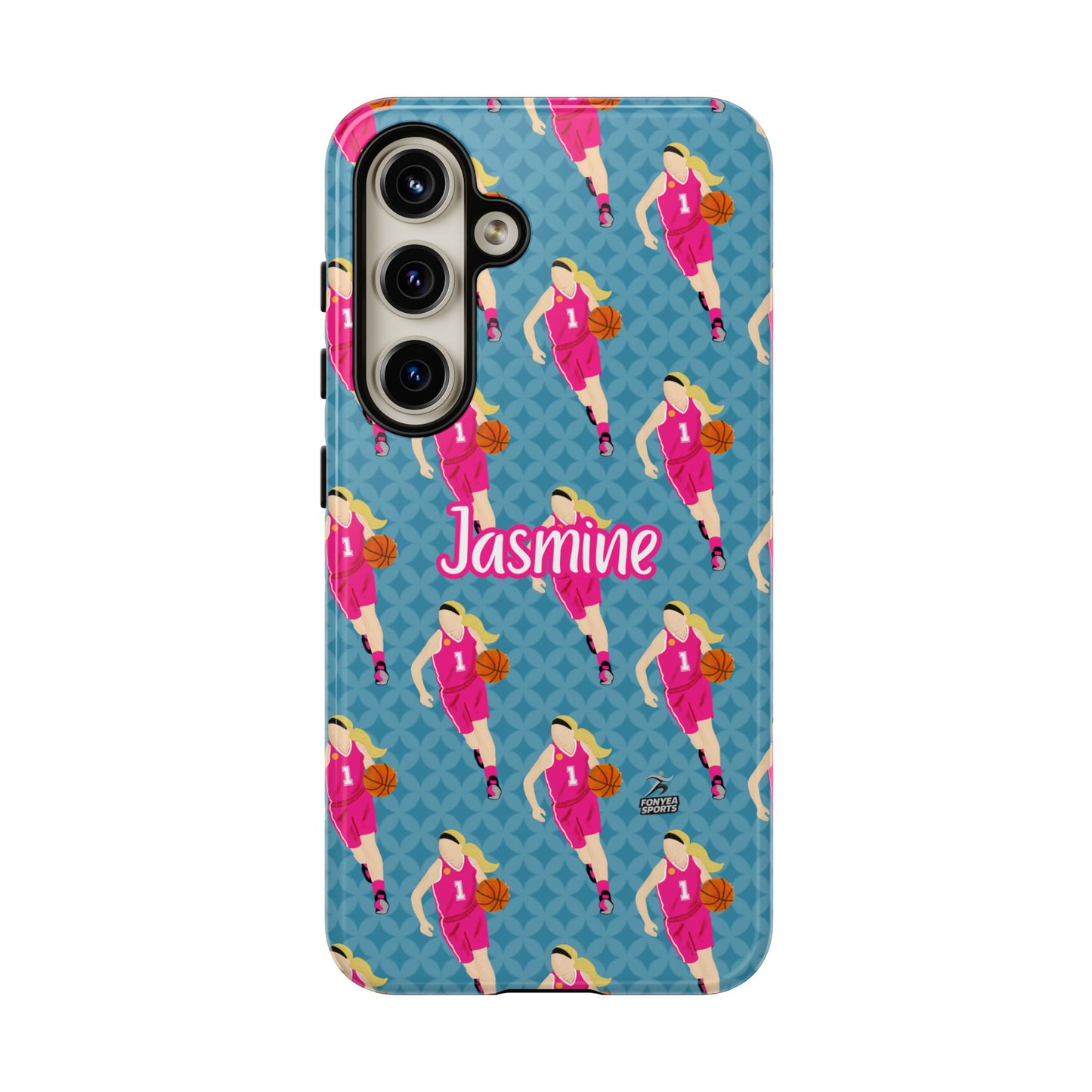 Personalized Basketball Girl Tough Phone Case, Fonyea Sports