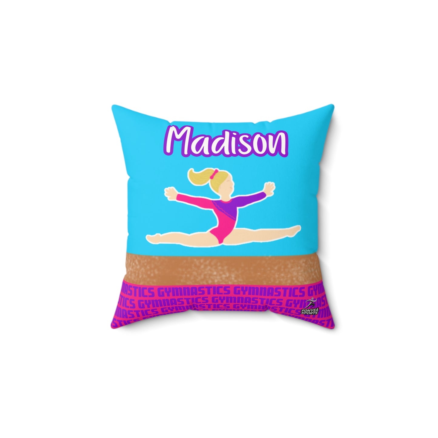 Fonyea Sports Gymnast Blue Pillow