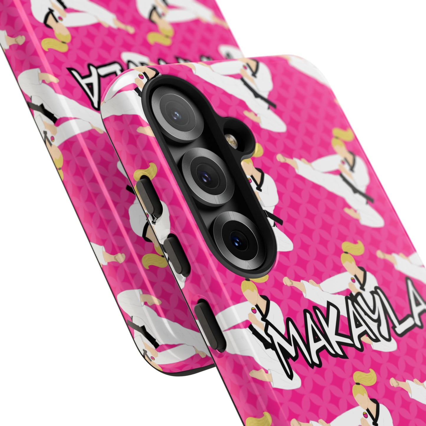 Personalized Martial Arts Taekwondo Karate Girl Tough Phone Case, Fonyea Sports