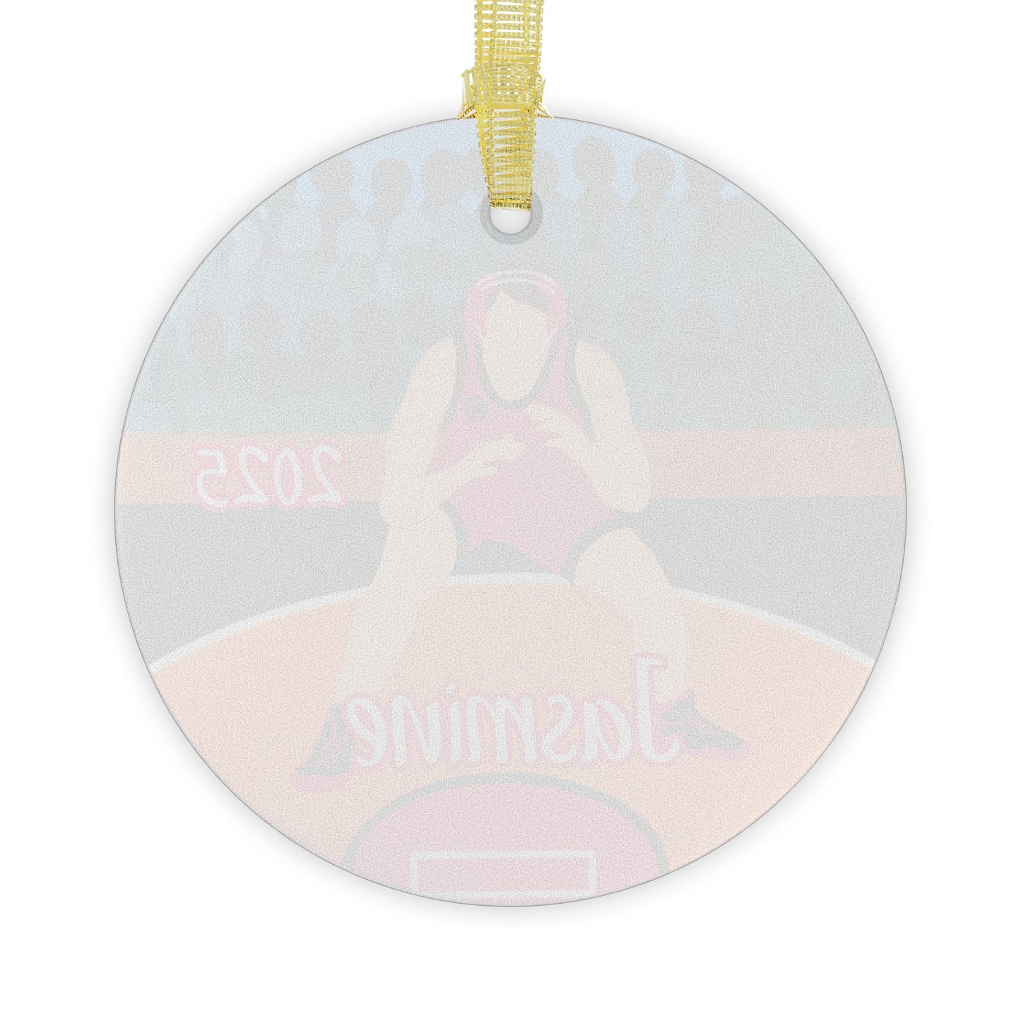 Personalized Wrestler Girl Glass Ornament School Wrestling, Fonyea Sports