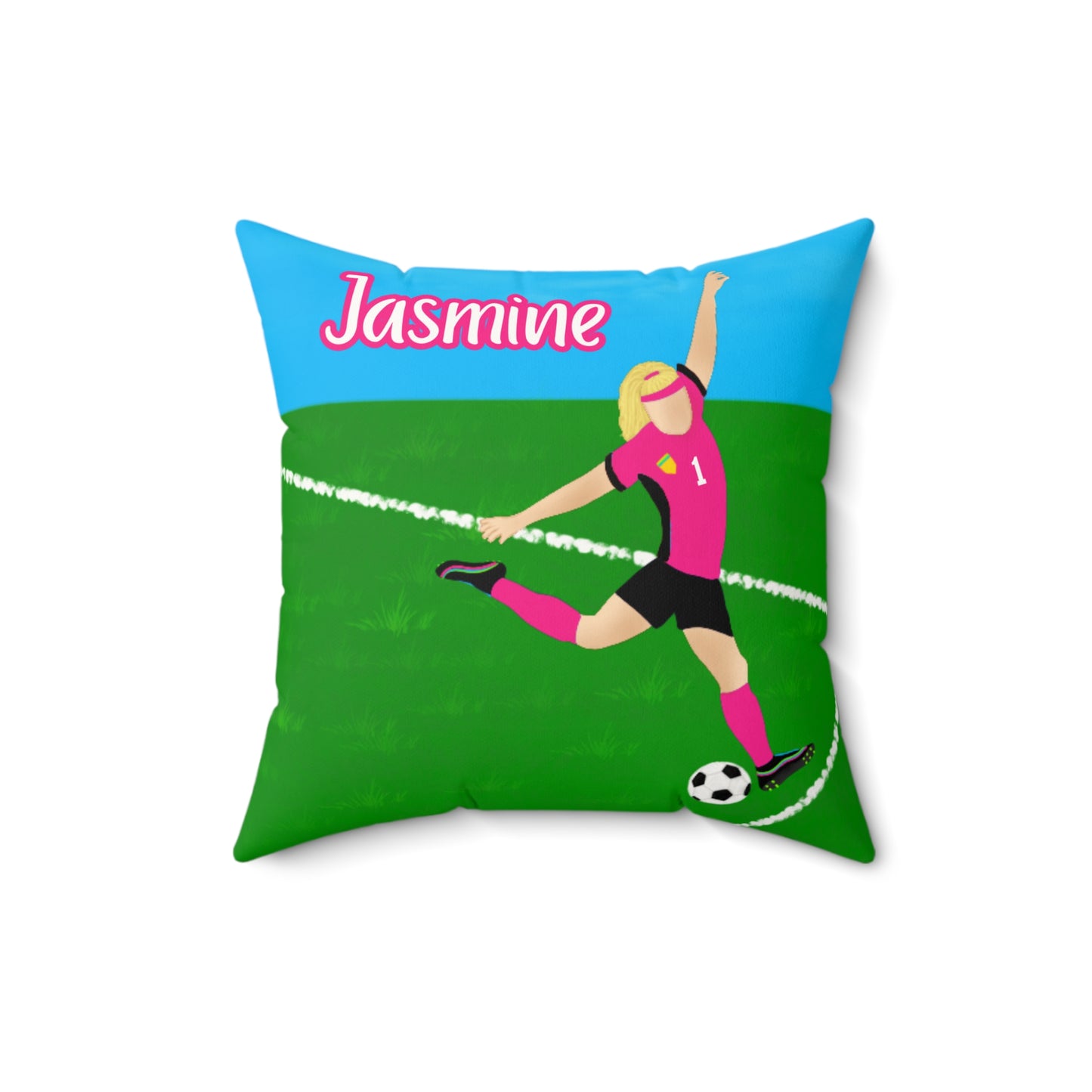 Fonyea Sports Soccer Girl Pillow