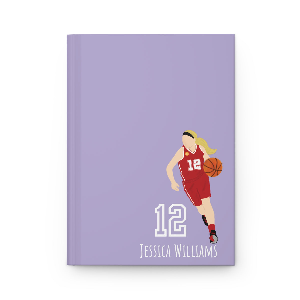 Basketball Girl Personalized Blank Lined Journal — Hardback Edition