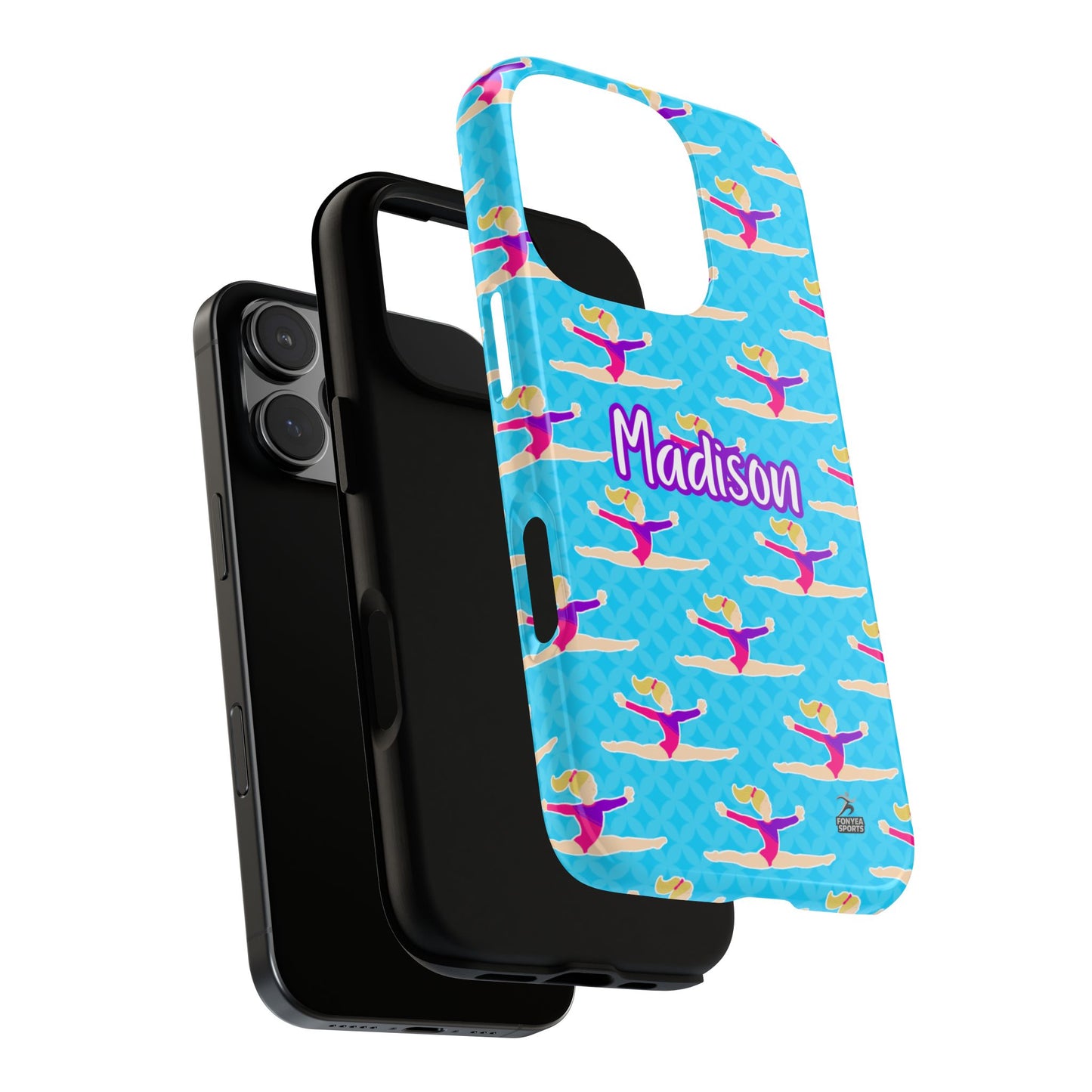 Personalized Gymnast BlueTough Phone Case, Fonyea Sports