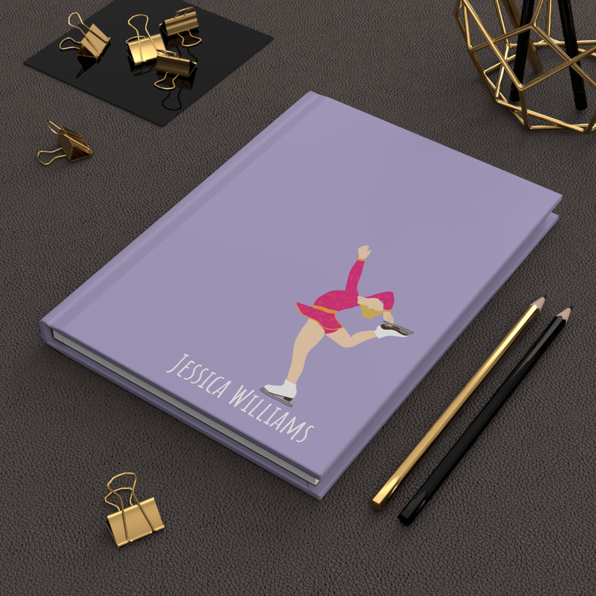 Figure Skater Personalized Blank Lined Journal — Hardback Edition