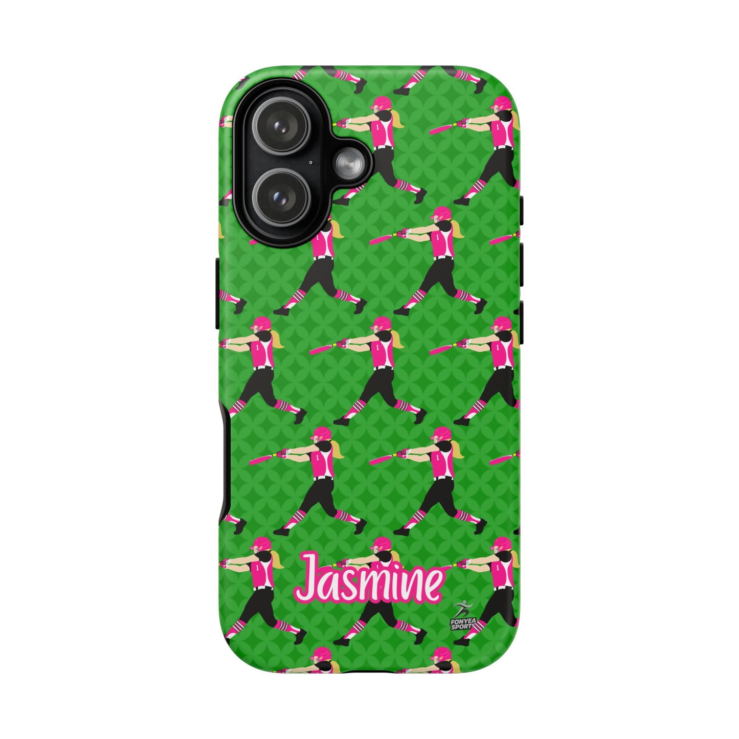 Personalized Softball Girl Tough Phone Case, Fonyea Sports