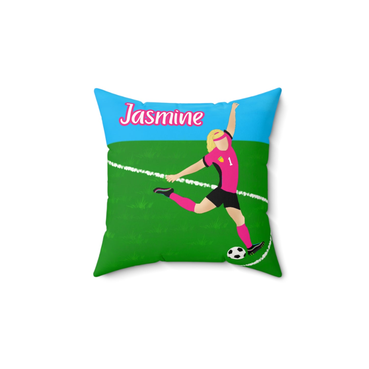 Fonyea Sports Soccer Girl Pillow