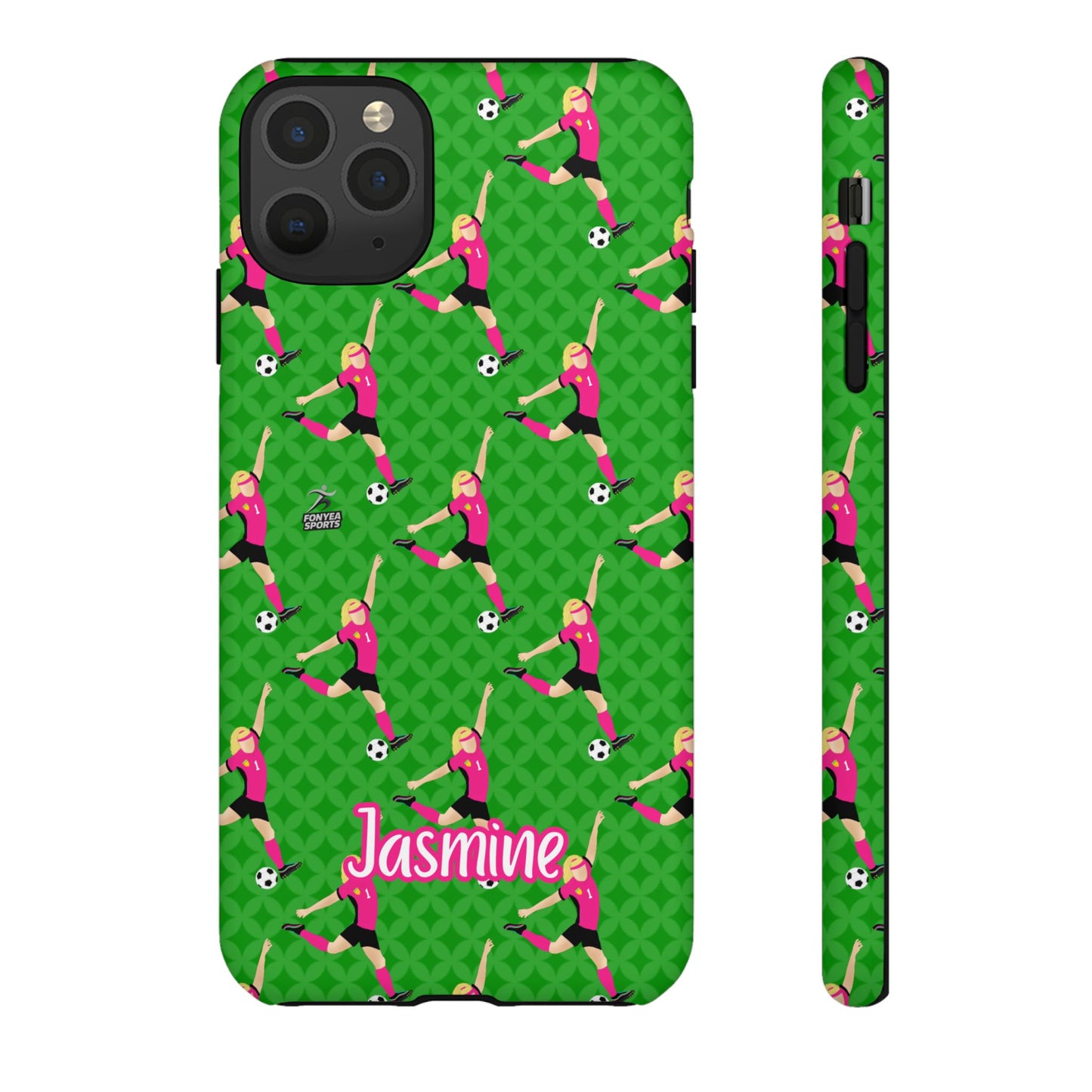 Personalized Soccer Girl Tough Phone Case, Fonyea Sports