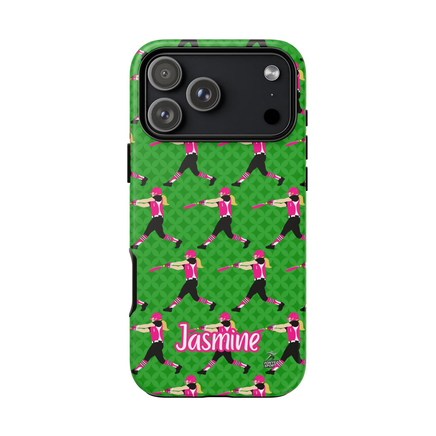 Personalized Softball Girl Tough Phone Case, Fonyea Sports