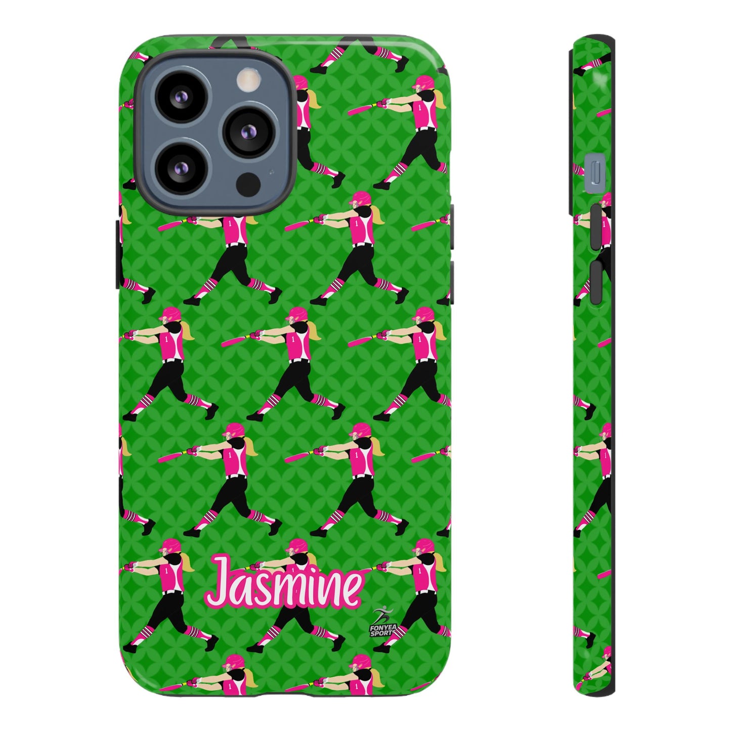 Personalized Softball Girl Tough Phone Case, Fonyea Sports