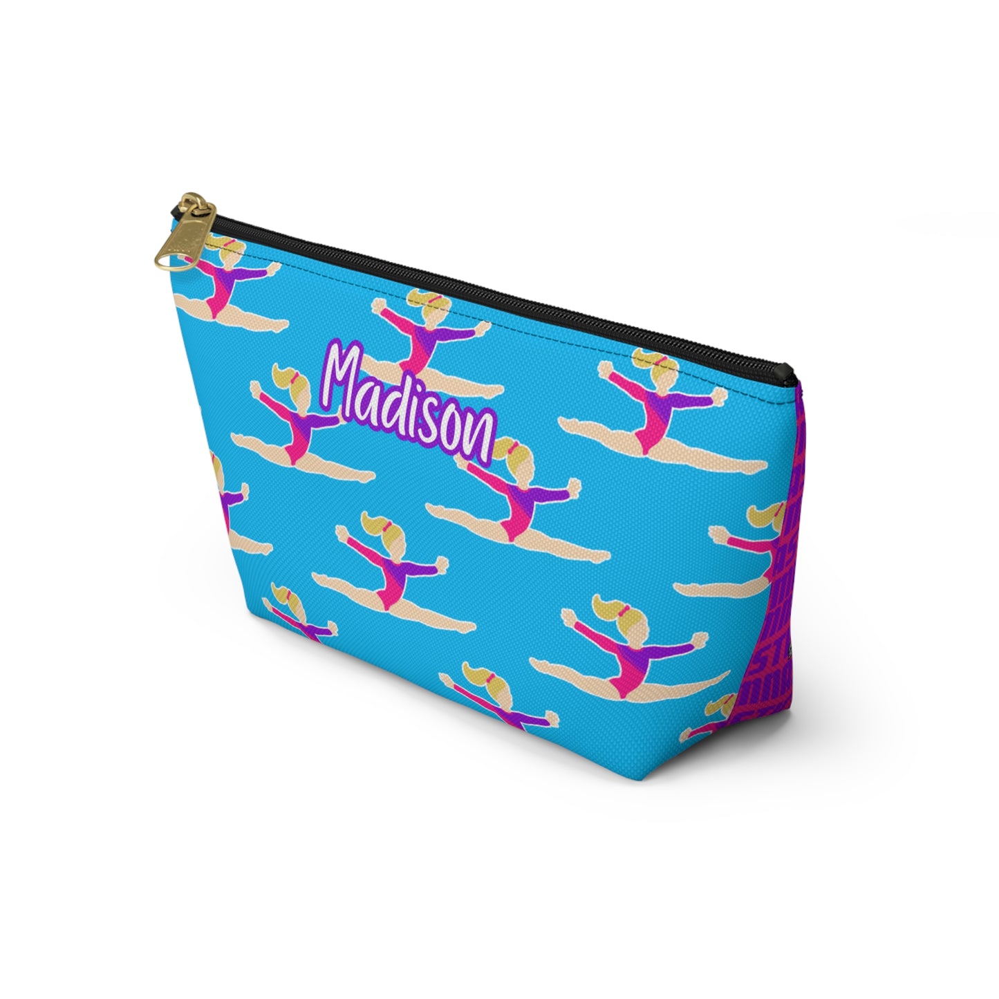 Fonyea Sports Gymnast Blue Accessory Makeup Pouch Bag