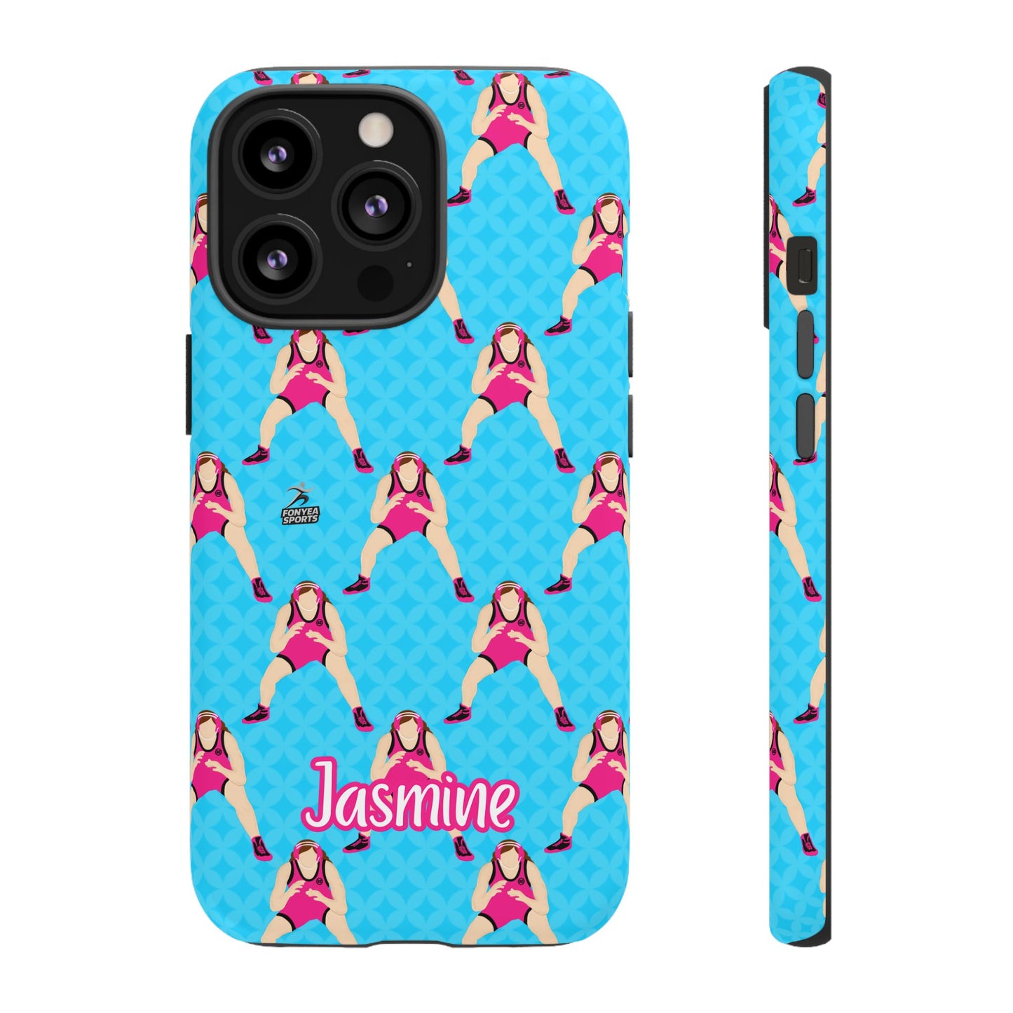 Personalized Wrestler Girl Tough Phone Case, Fonyea Sports