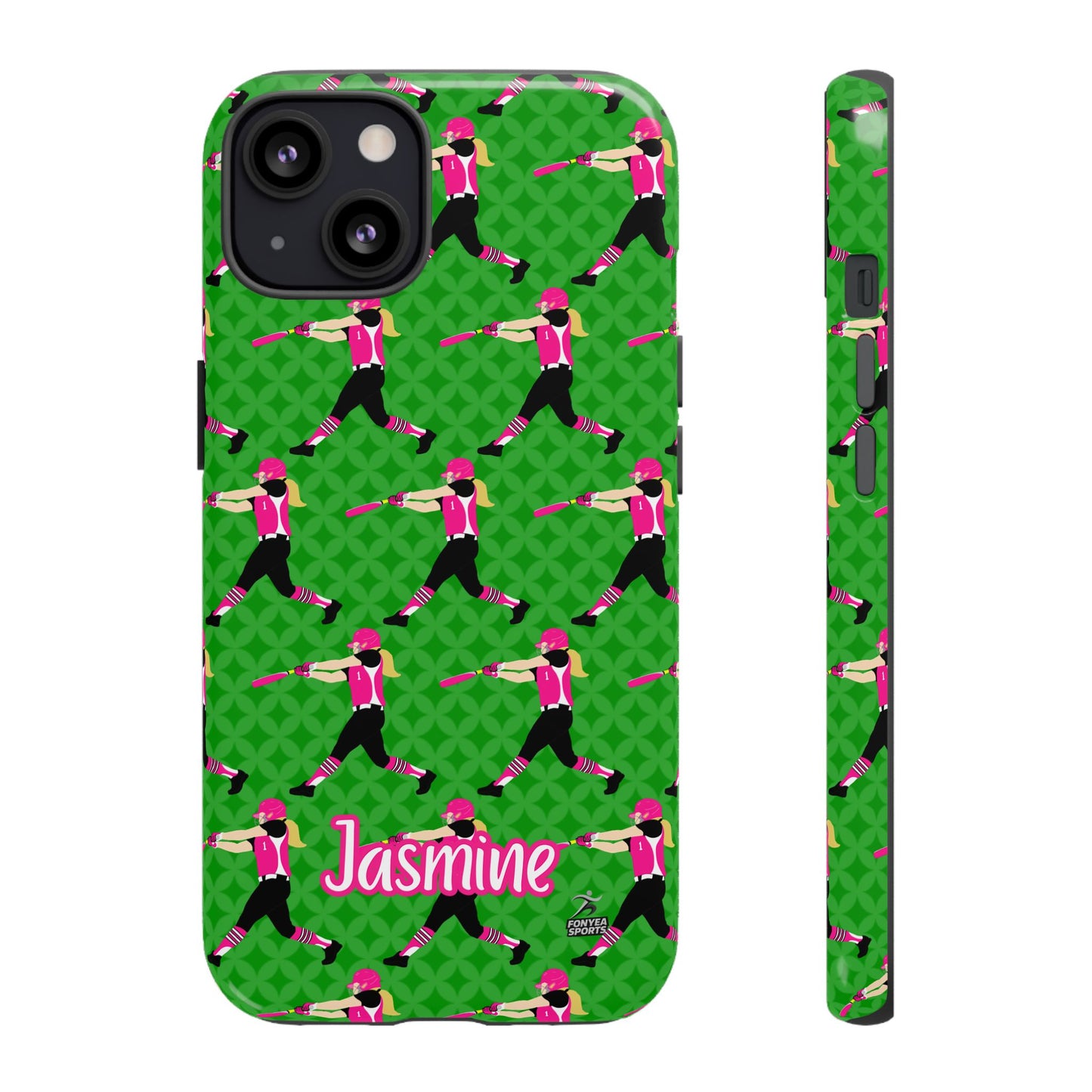 Personalized Softball Girl Tough Phone Case, Fonyea Sports
