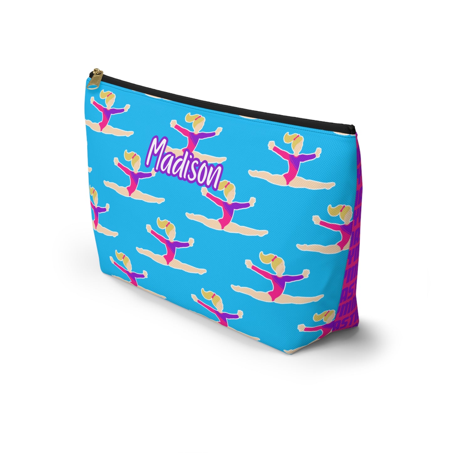Fonyea Sports Gymnast Blue Accessory Makeup Pouch Bag