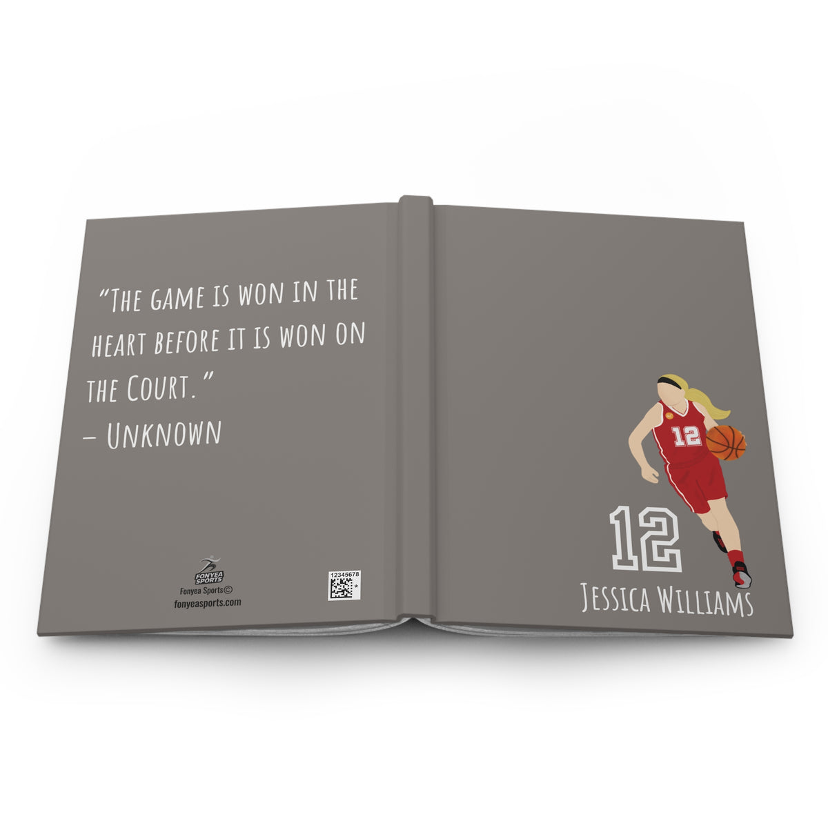 Basketball Girl Personalized Blank Lined Journal — Hardback Edition