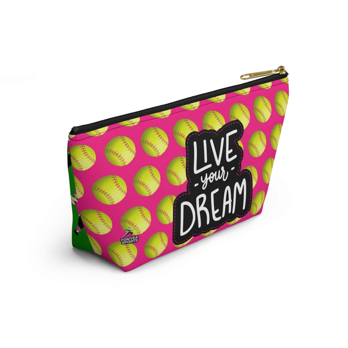 Fonyea Sports Softball Accessory Makeup Pouch Bag