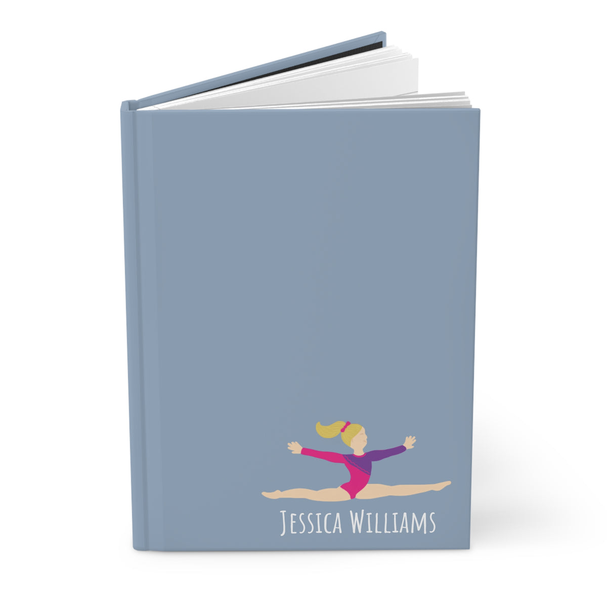 Gymnast Personalized Blank Lined Journal — Hardback Edition