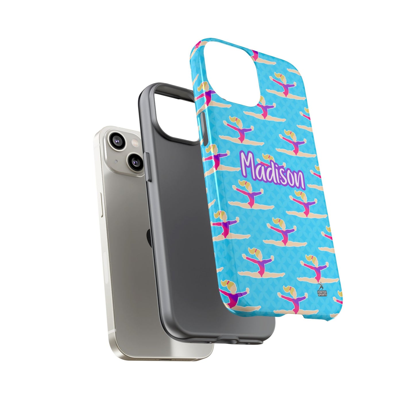 Personalized Gymnast BlueTough Phone Case, Fonyea Sports