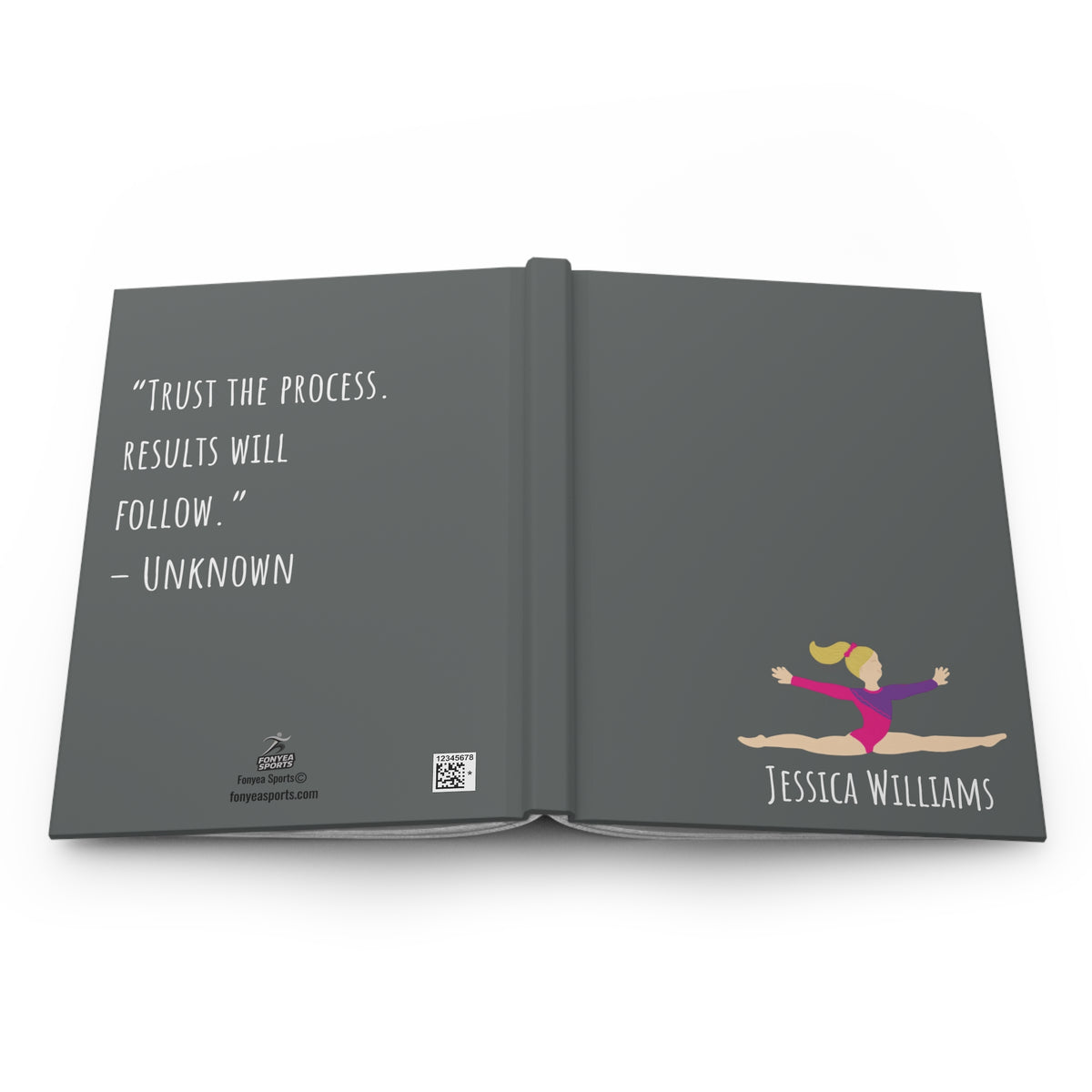 Gymnast Personalized Blank Lined Journal — Hardback Edition