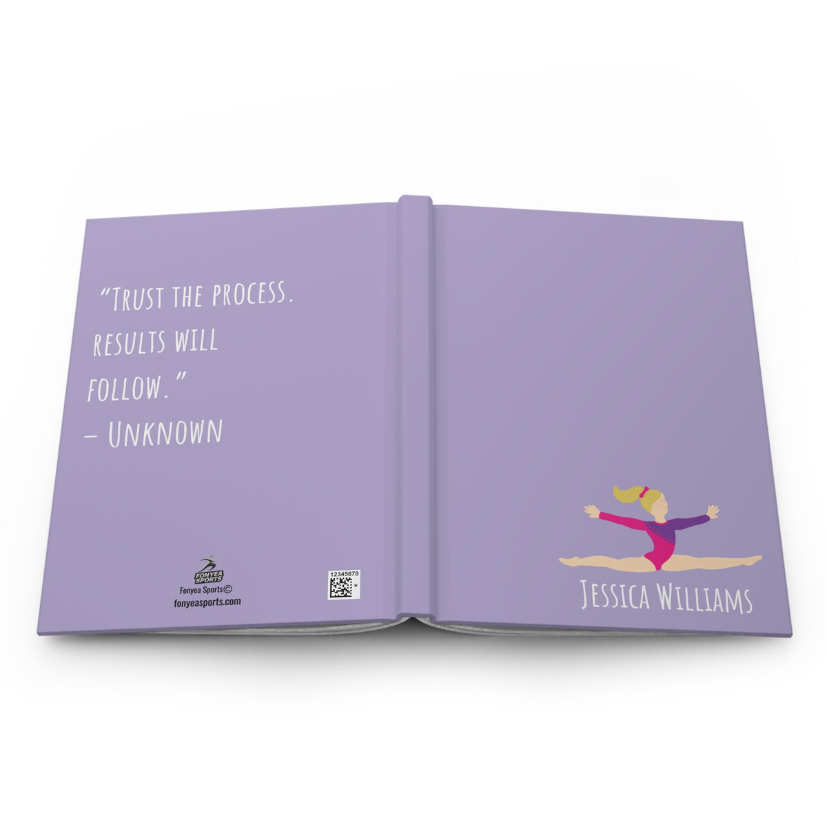 Gymnast Personalized Blank Lined Journal — Hardback Edition