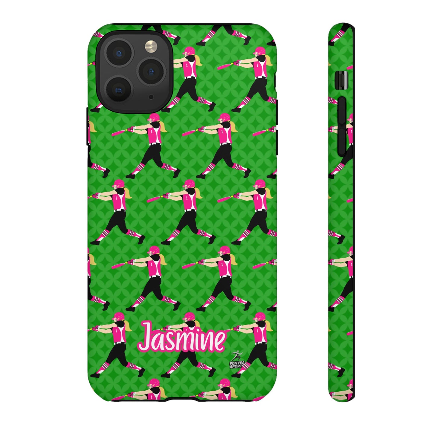 Personalized Softball Girl Tough Phone Case, Fonyea Sports