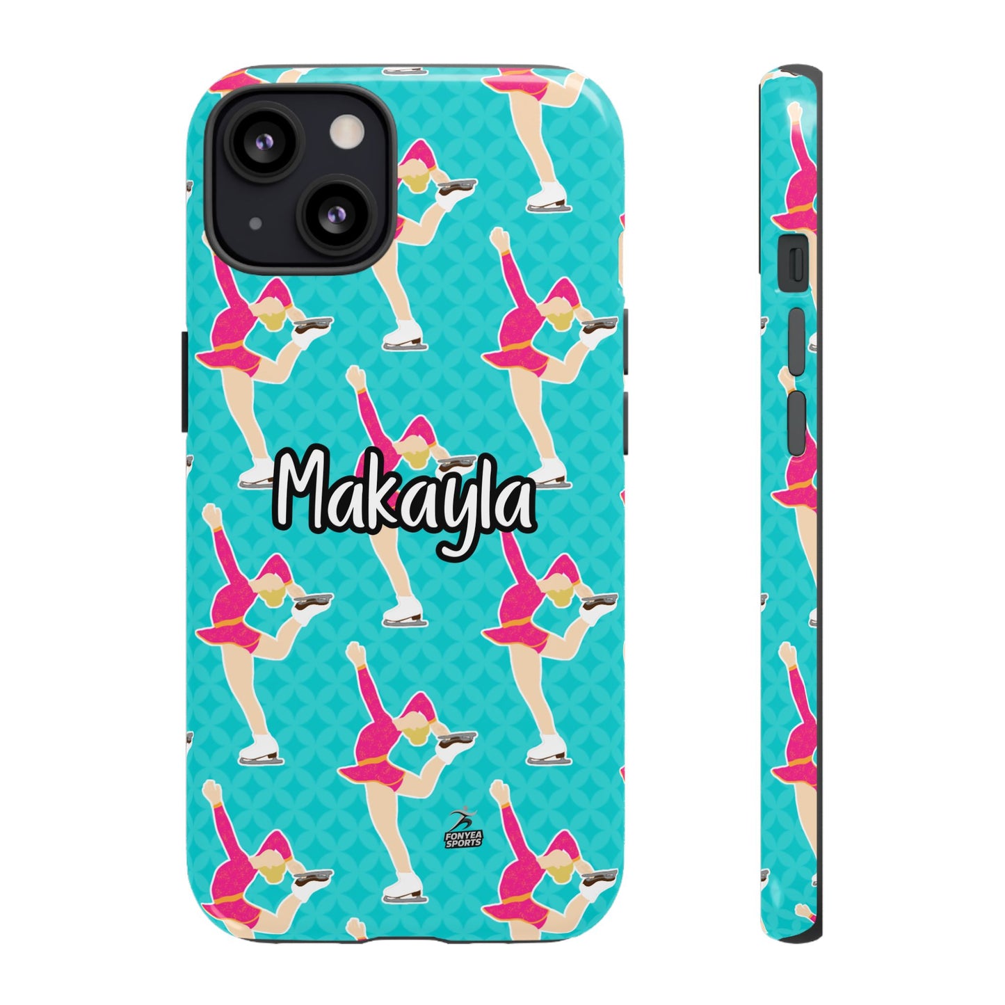 Personalized Figure Ice Skater Girl Tough Phone Case, Fonyea Sports