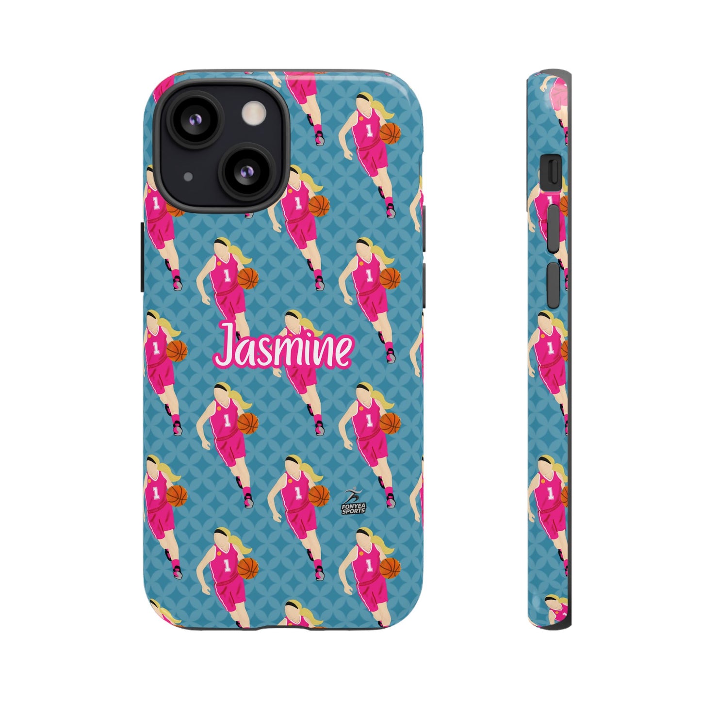 Personalized Basketball Girl Tough Phone Case, Fonyea Sports