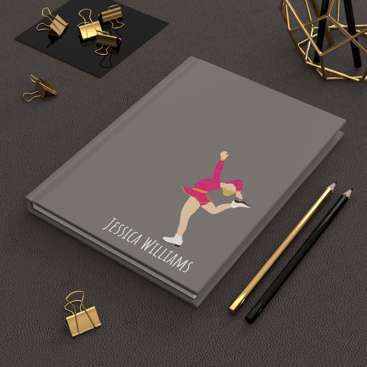 Figure Skater Personalized Blank Lined Journal — Hardback Edition