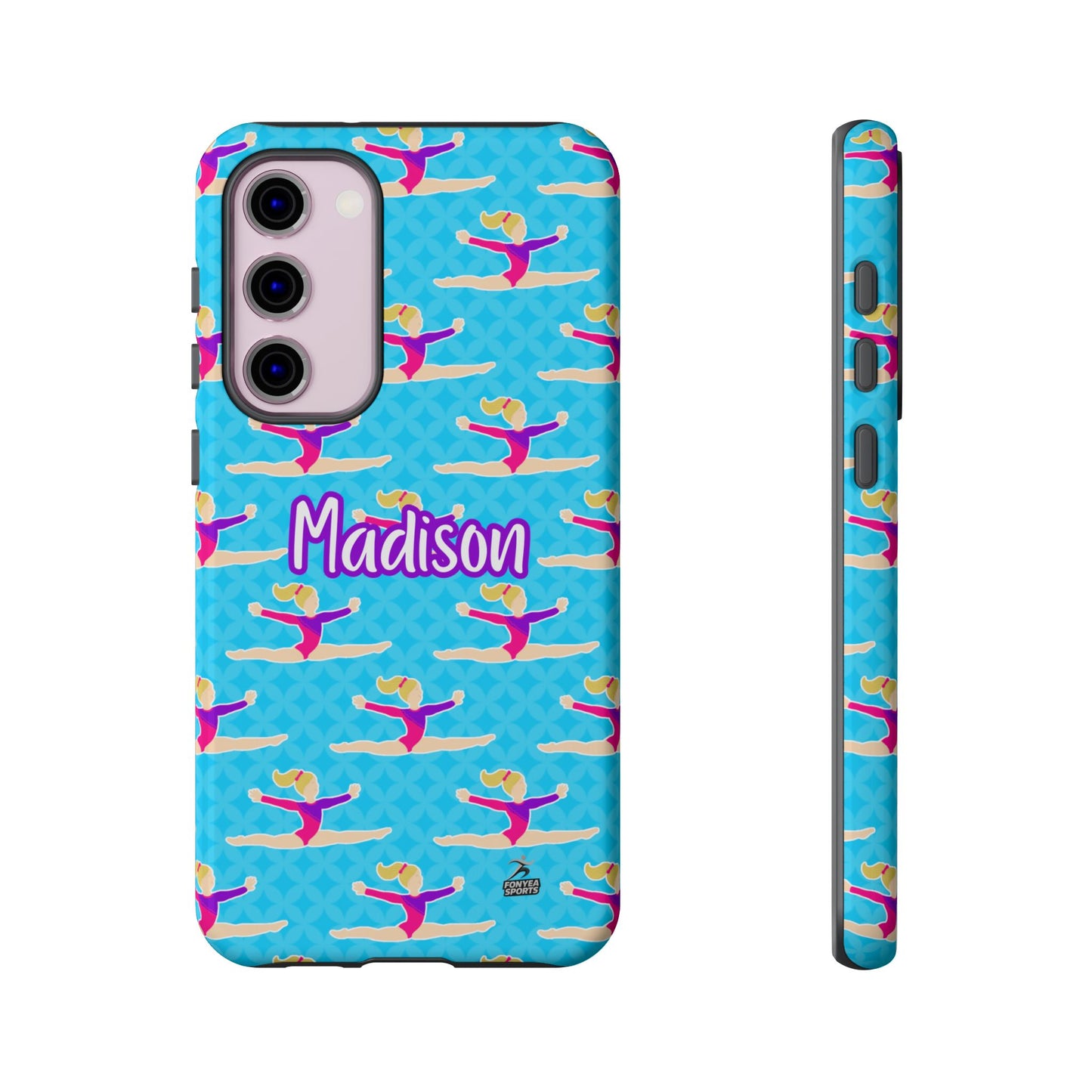 Personalized Gymnast BlueTough Phone Case, Fonyea Sports