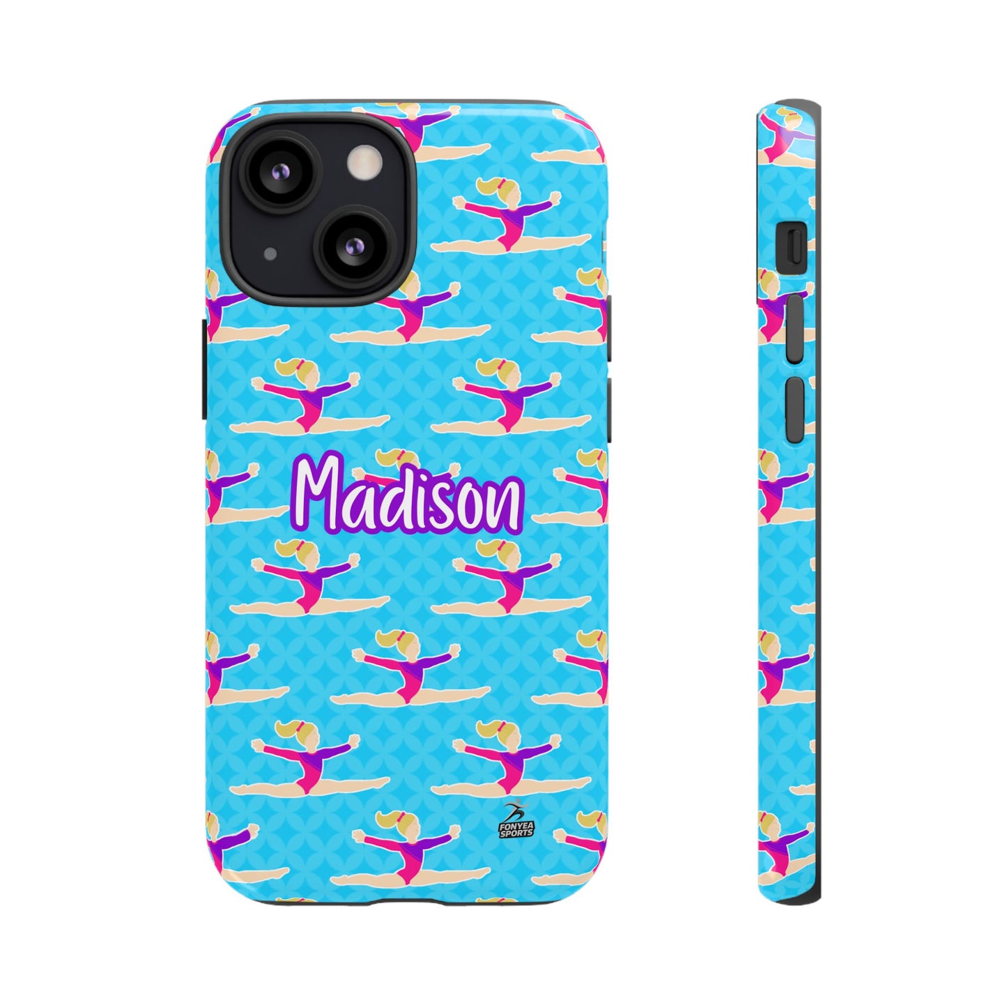 Personalized Gymnast BlueTough Phone Case, Fonyea Sports